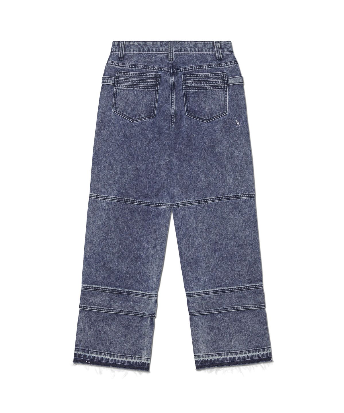 노매뉴얼(NOMANUAL) WASHED DENIM WORK PANTS - WASHED BLUE