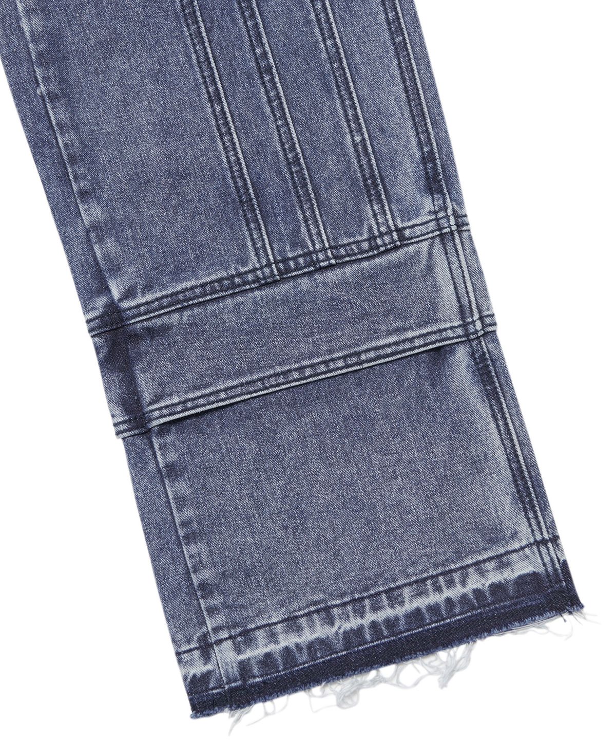 노매뉴얼(NOMANUAL) WASHED DENIM WORK PANTS - WASHED BLUE