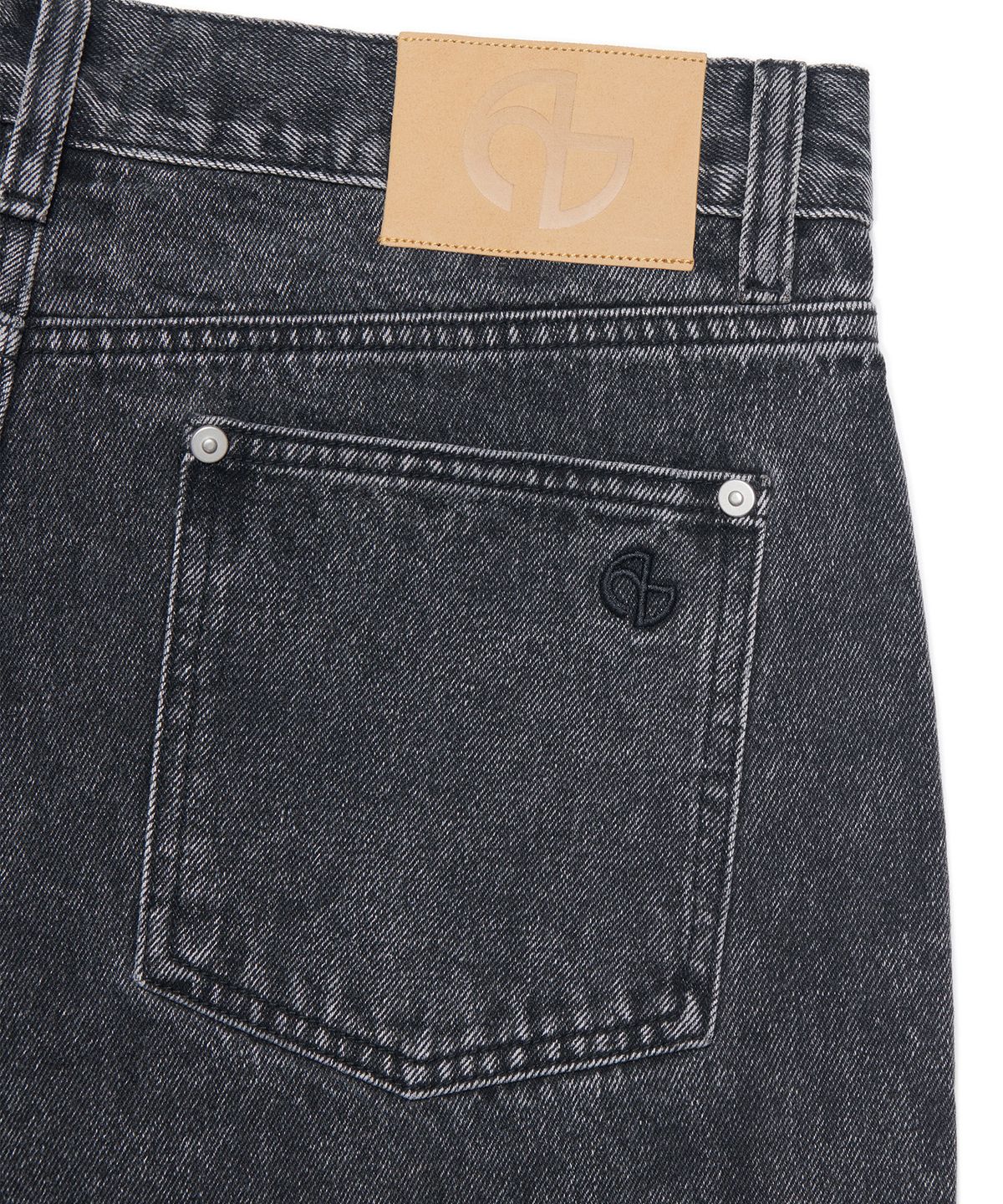 노매뉴얼(NOMANUAL) K.T DENIM PANTS - WASHED BLACK