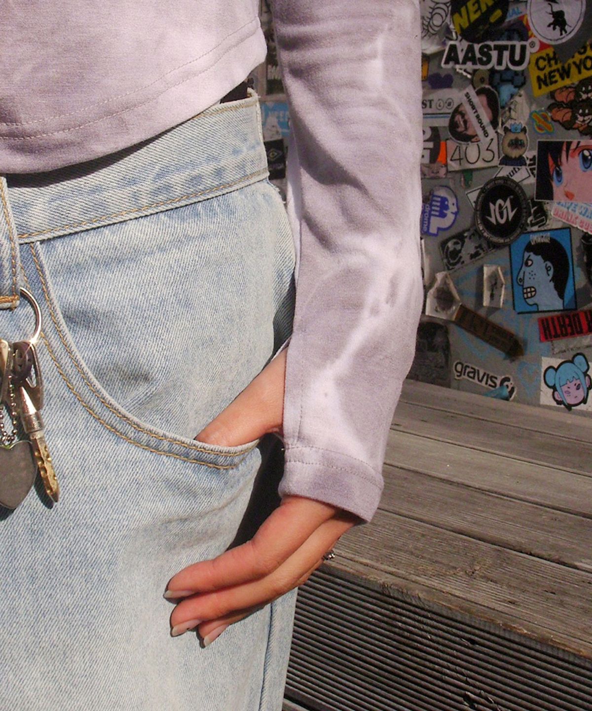 크루치(KRUCHI) More Tie dye long-sleeved (GREY) WOMENS