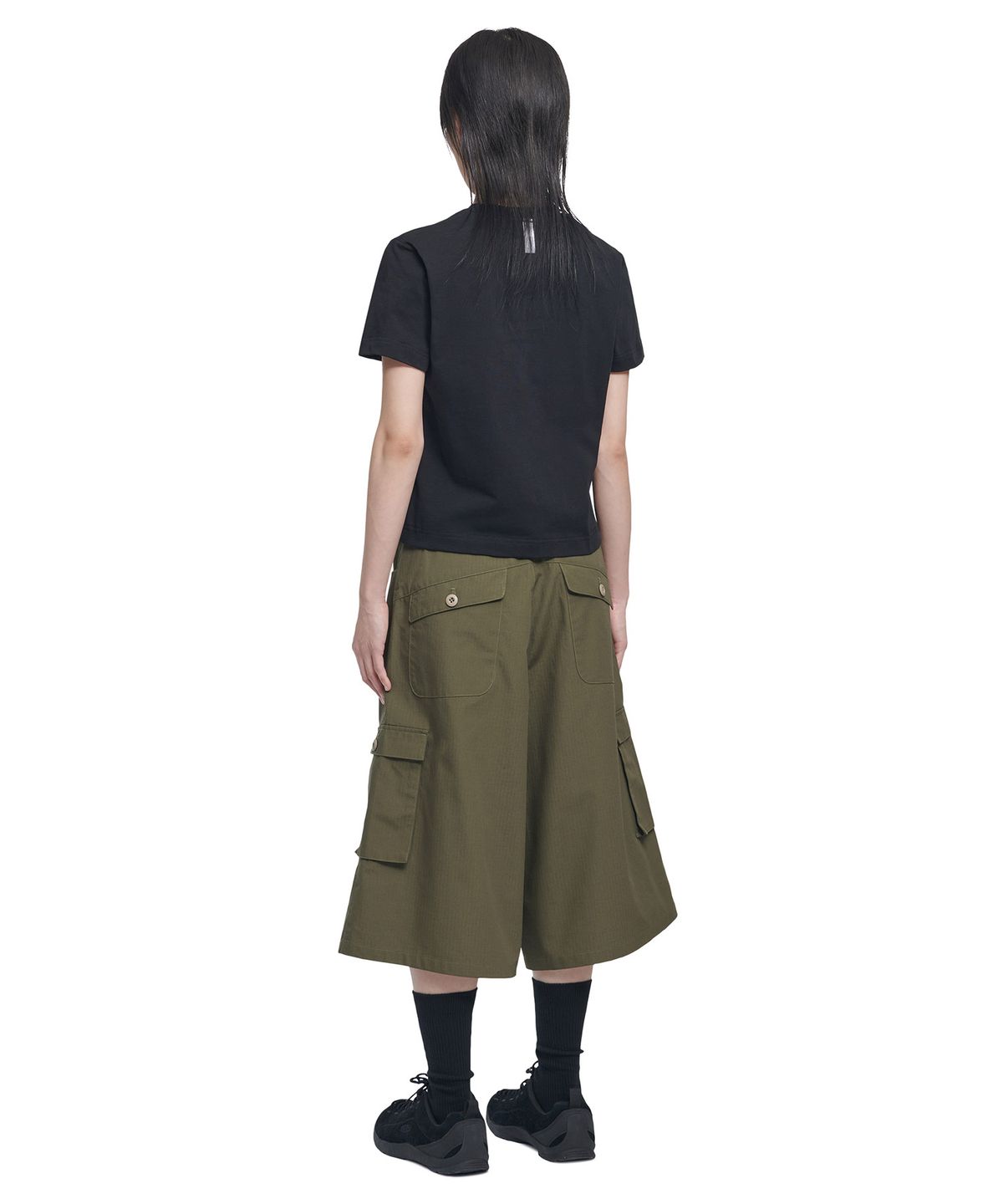 노매뉴얼(NOMANUAL) D.P CARGO BERMUDA PANTS - KHAKI
