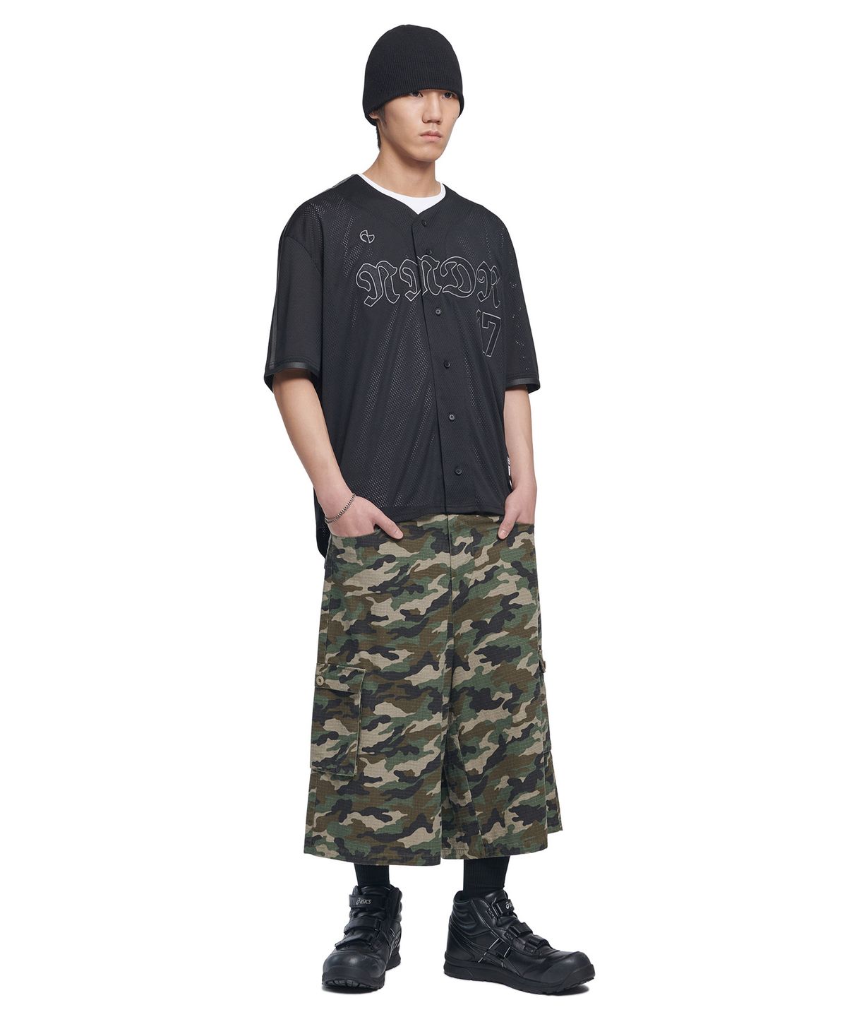 노매뉴얼(NOMANUAL) D.P CARGO BERMUDA PANTS - CAMOUFLAGE