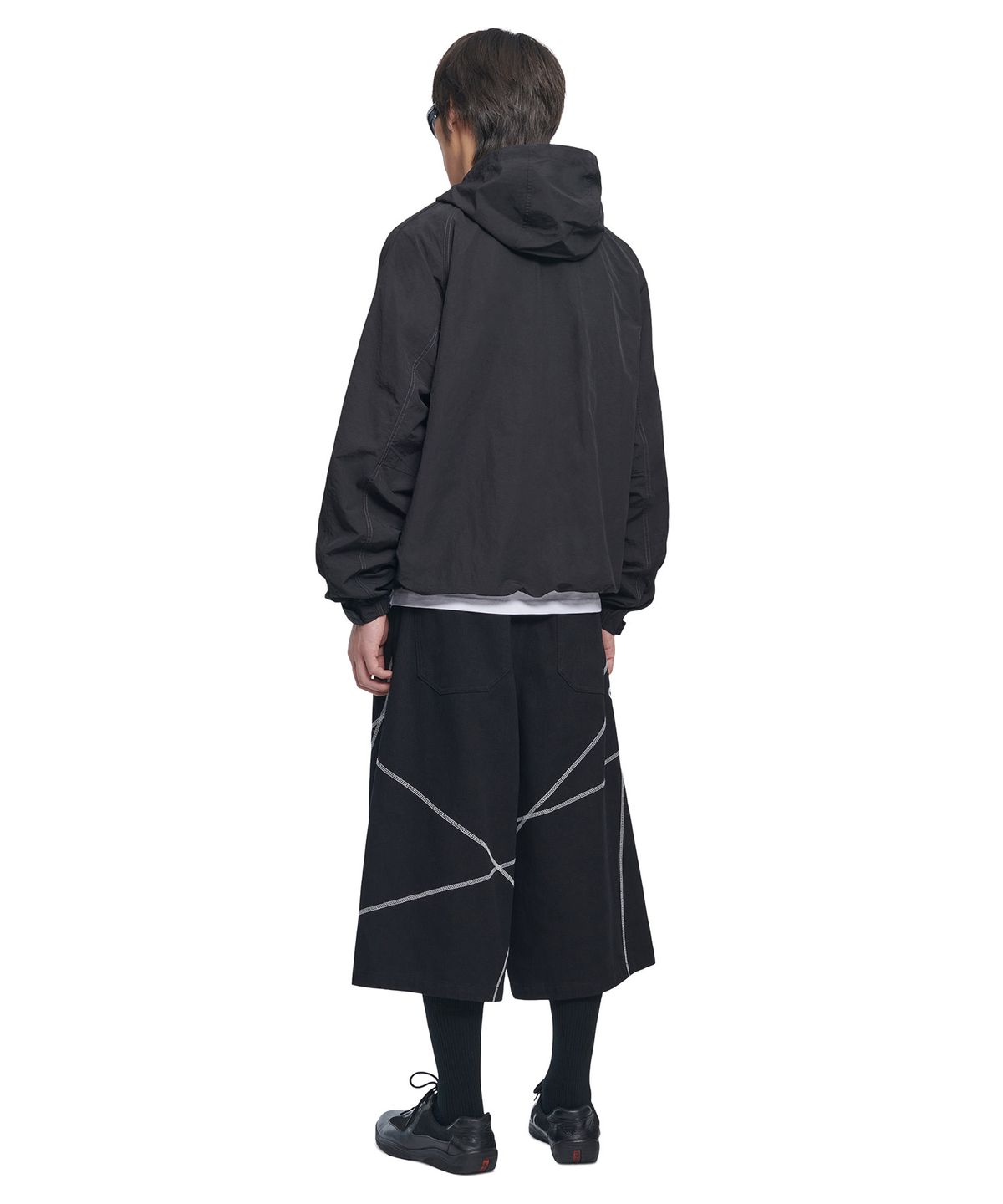 노매뉴얼(NOMANUAL) S.L BERMUDA PANTS - BLACK