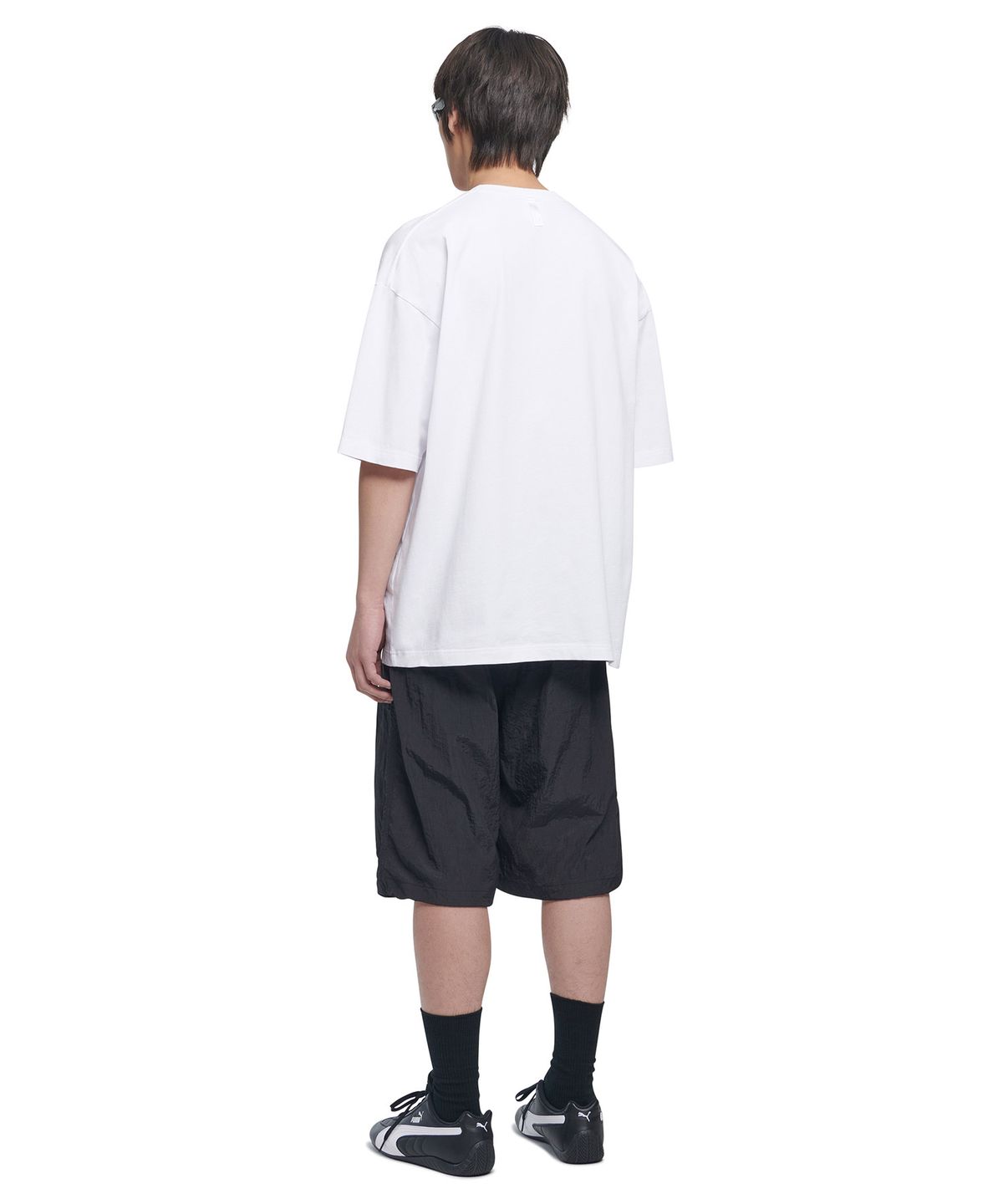 노매뉴얼(NOMANUAL) SHADE BELTED SHORTS - BLACK