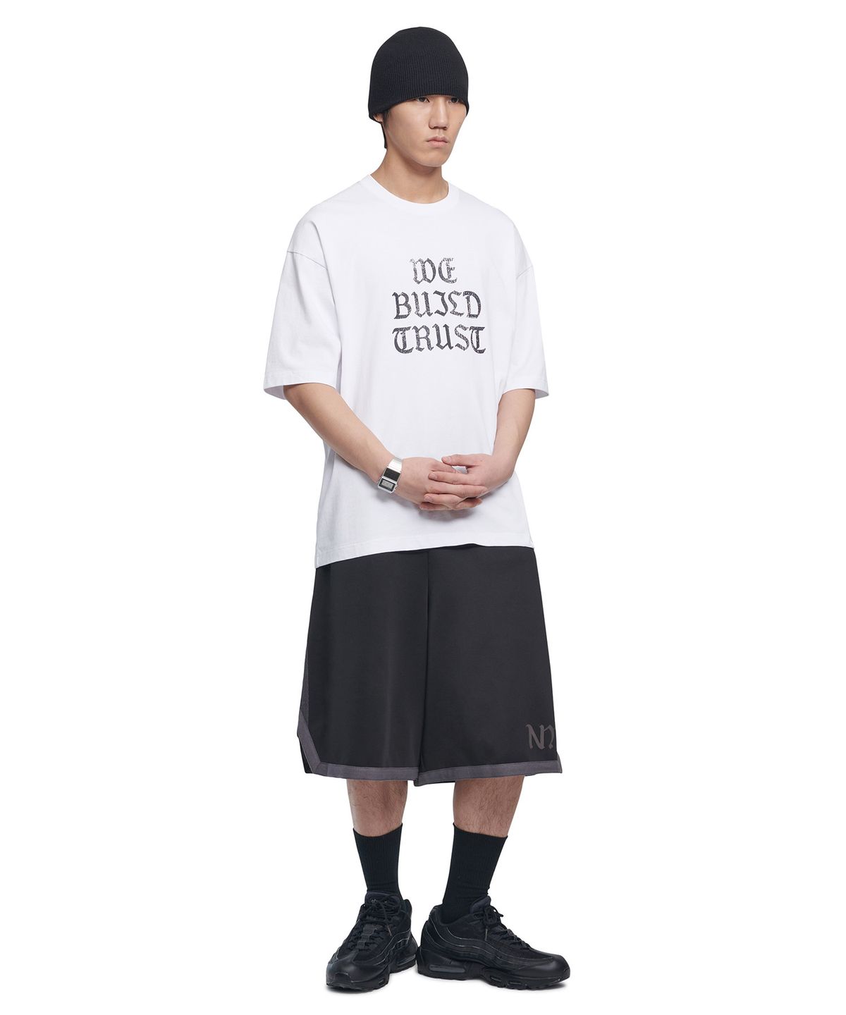 노매뉴얼(NOMANUAL) BUZZER BEATER JERSEY SHORTS - BLACK