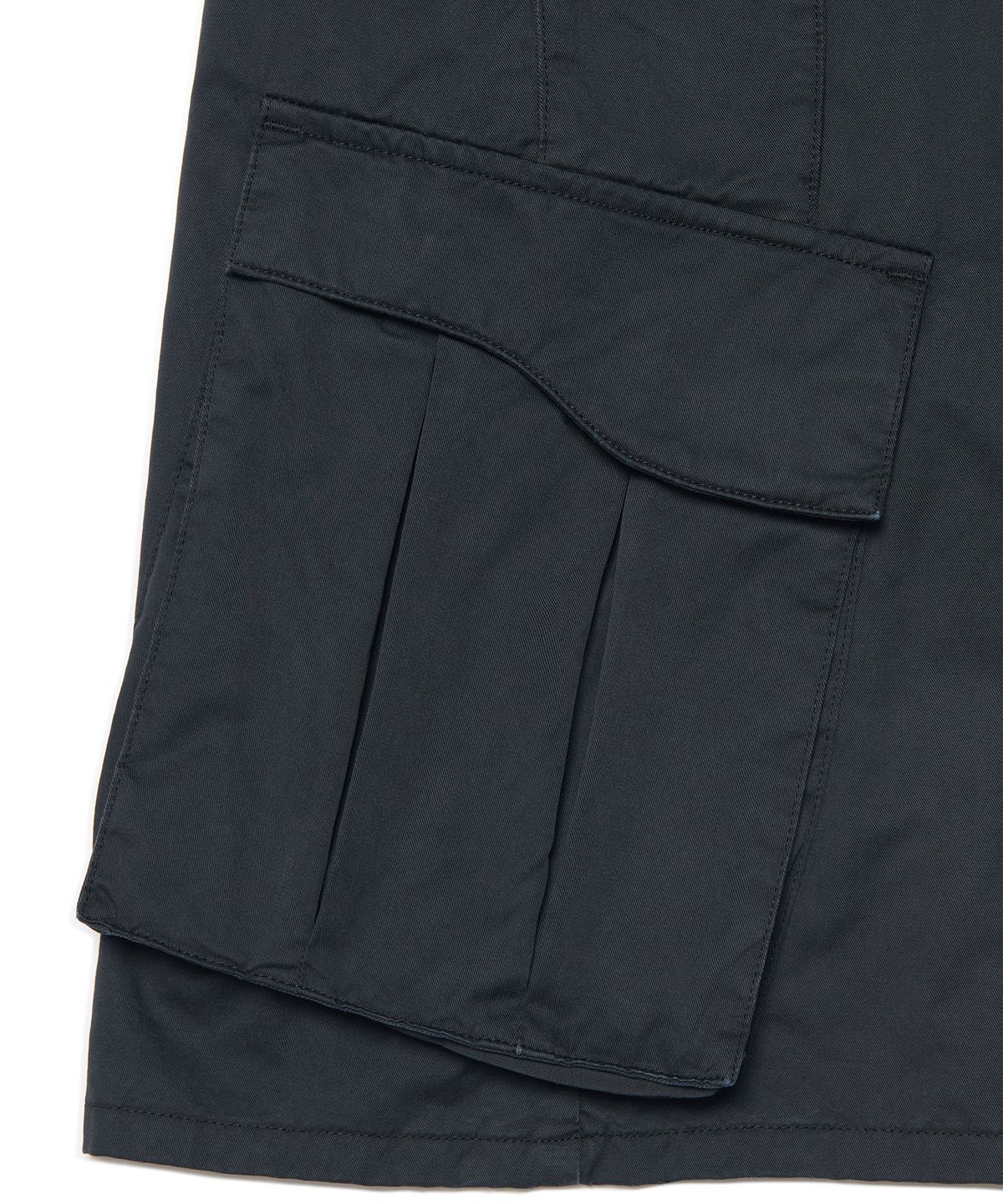 노매뉴얼(NOMANUAL) TWISTED CARGO SHORTS - WASHED BLACK