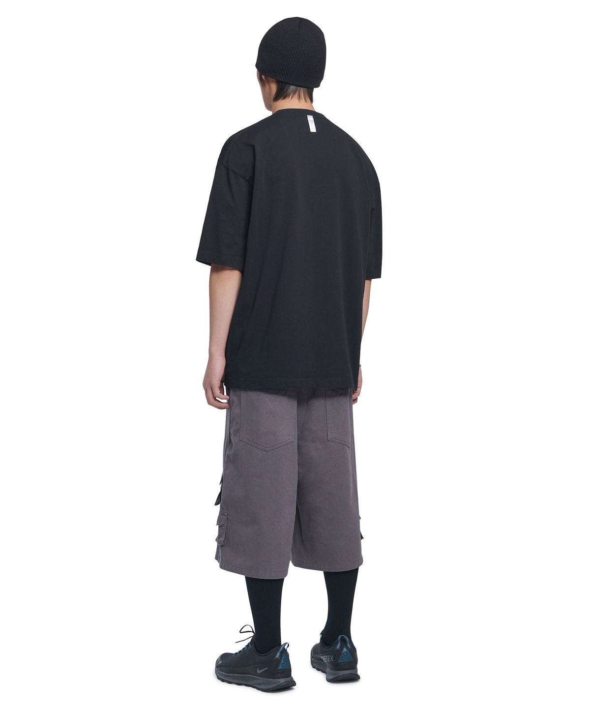 노매뉴얼(NOMANUAL) UTILITY CARGO SHORTS - WASHED CHARCOAL