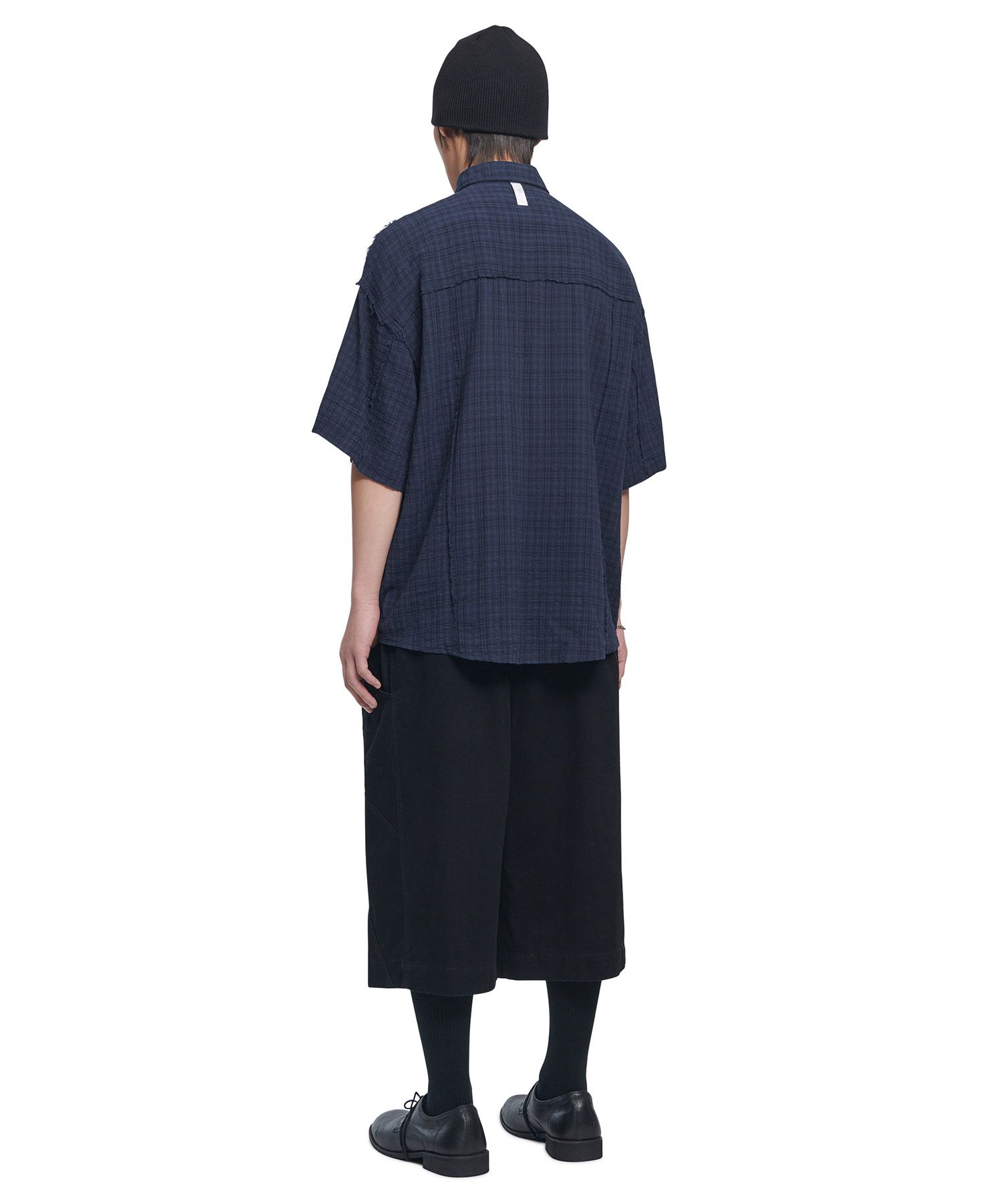 MUSINSA | NOMANUAL DIAGONAL POCKET BERMUDA PANTS - WASHED BLACK