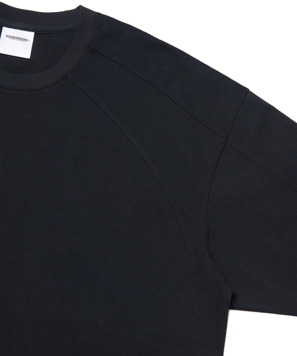 노매뉴얼(NOMANUAL) MOLTING T-SHIRT - BLACK