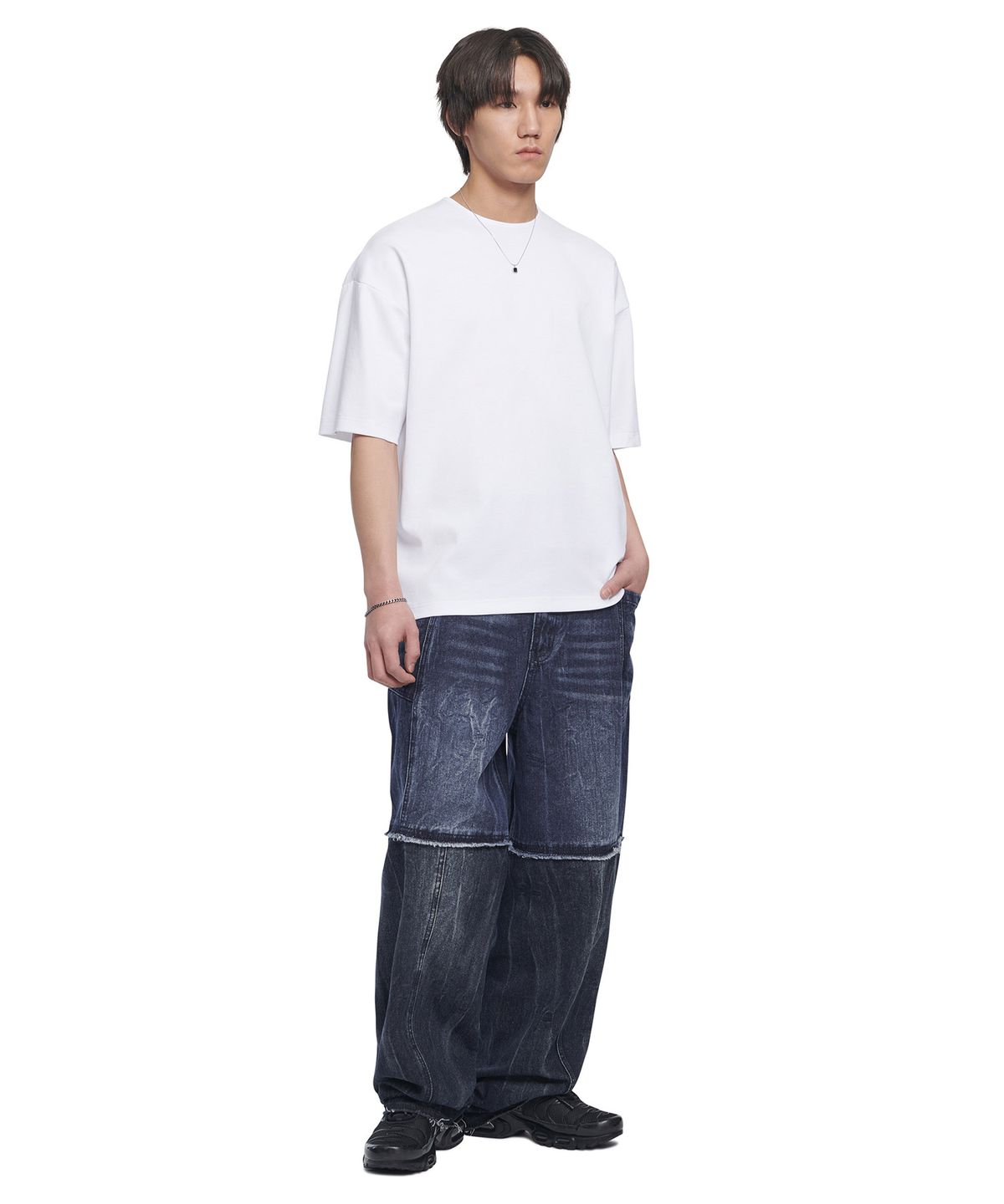 노매뉴얼(NOMANUAL) NM PLAIN T-SHIRT - WHITE