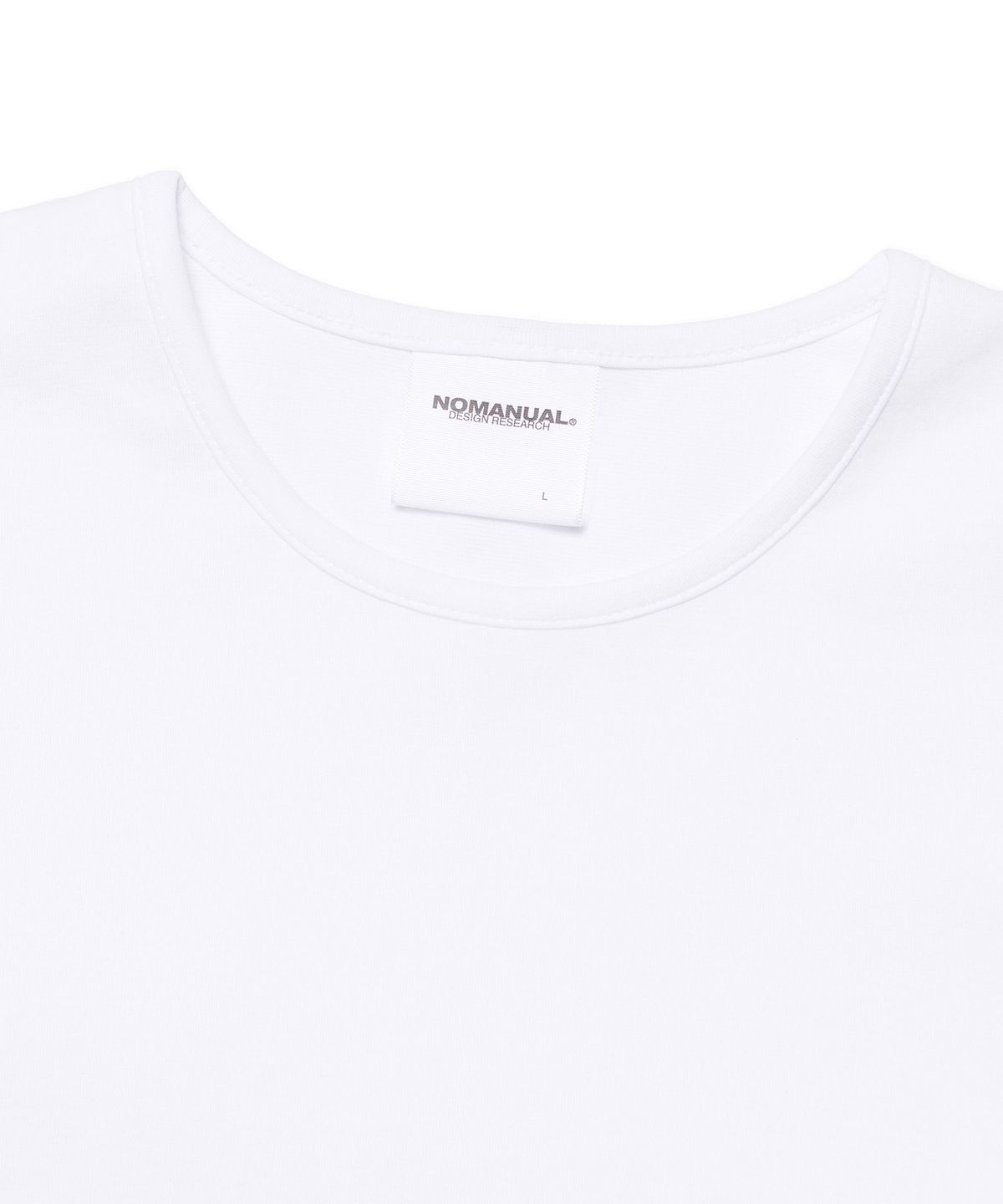 노매뉴얼(NOMANUAL) NM PLAIN T-SHIRT - WHITE