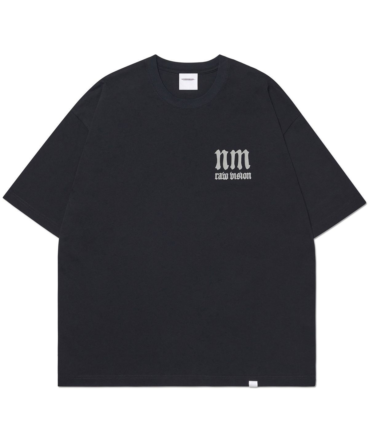 노매뉴얼(NOMANUAL) R.V ARCH LOGO T-SHIRT - BLACK