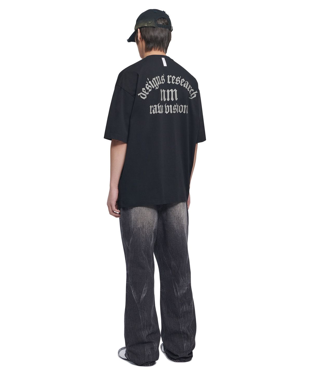 노매뉴얼(NOMANUAL) R.V ARCH LOGO T-SHIRT - BLACK