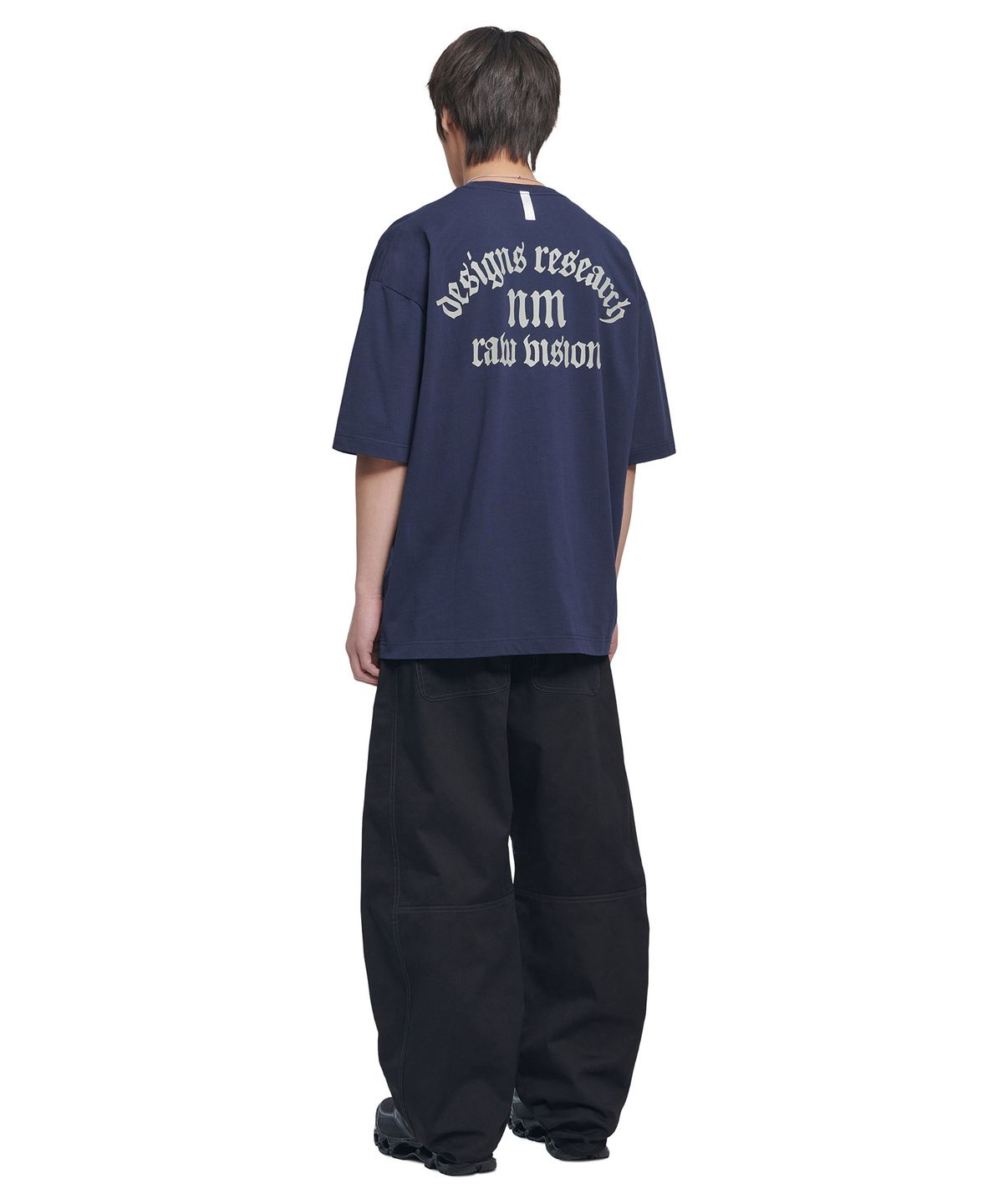 노매뉴얼(NOMANUAL) R.V ARCH LOGO T-SHIRT - DARK NAVY