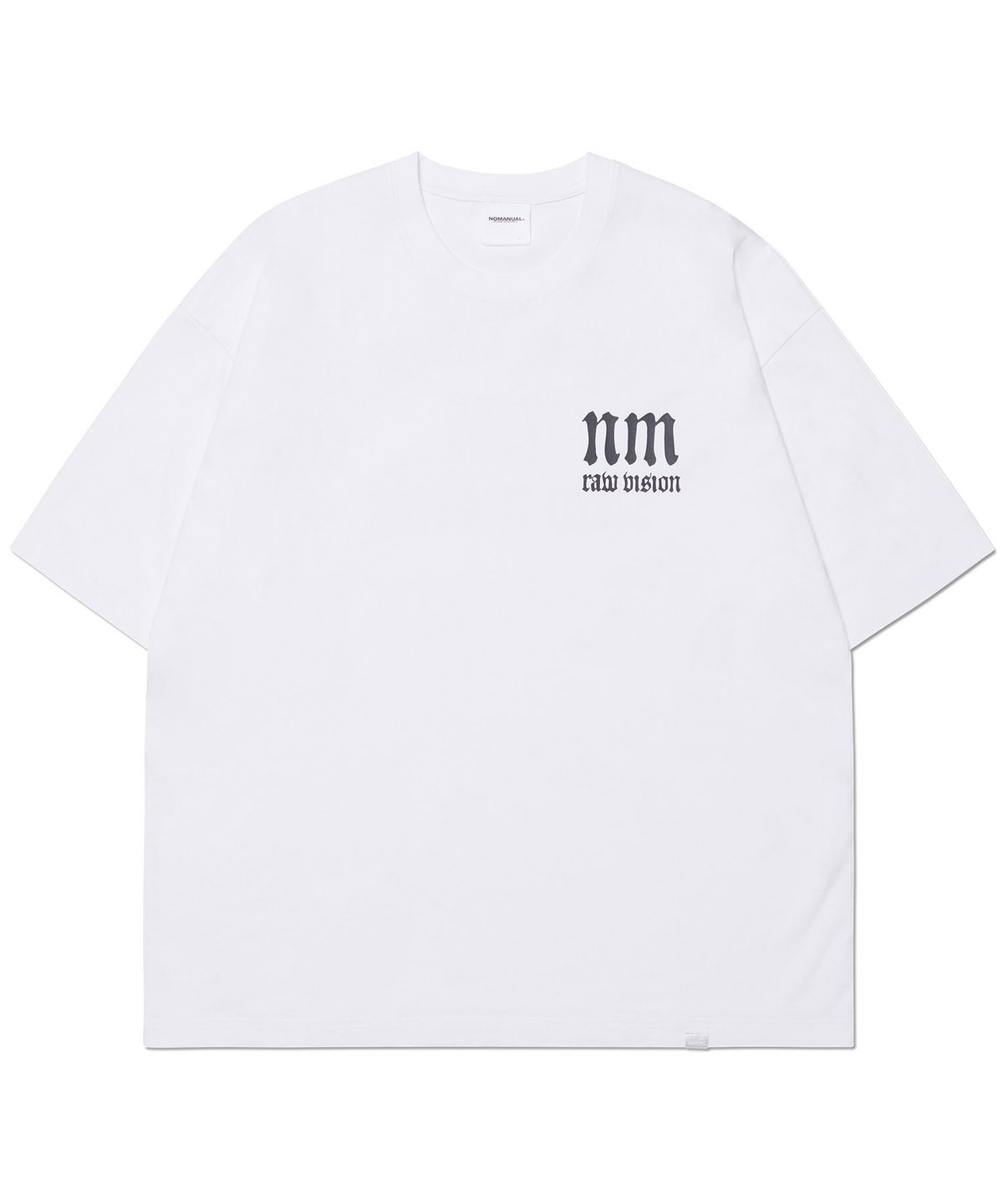 노매뉴얼(NOMANUAL) R.V ARCH LOGO T-SHIRT - WHITE