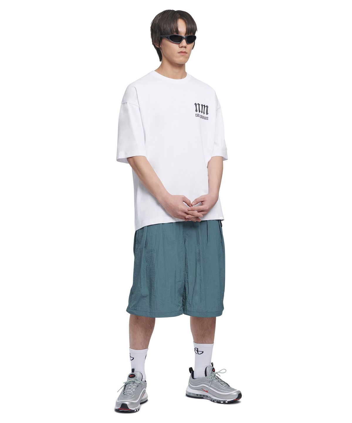 노매뉴얼(NOMANUAL) R.V ARCH LOGO T-SHIRT - WHITE