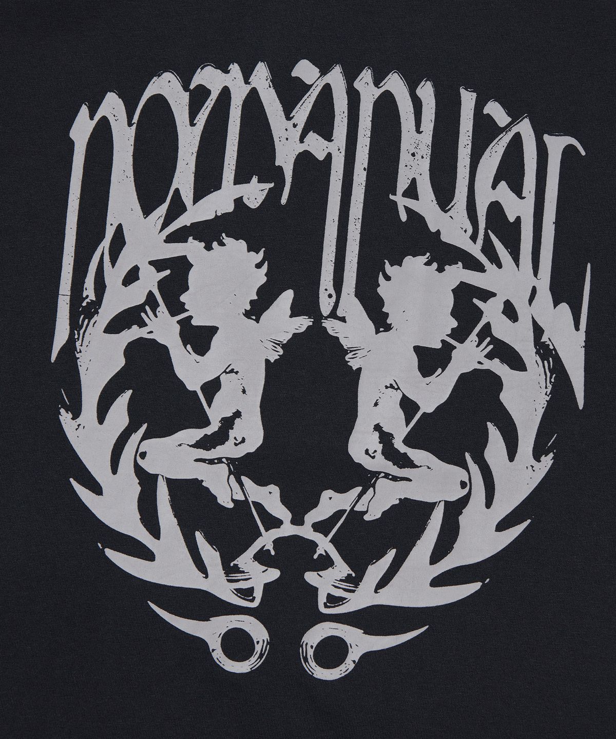 노매뉴얼(NOMANUAL) NM ANGEL T-SHIRT - BLACK