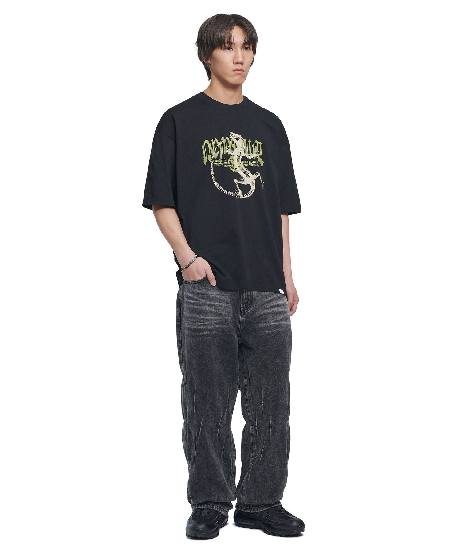 【NOMANUAL】25ss LIZARD T-SHIRT MUSINSA | NOMANUAL LIZARD T-SHIRT - BLACK