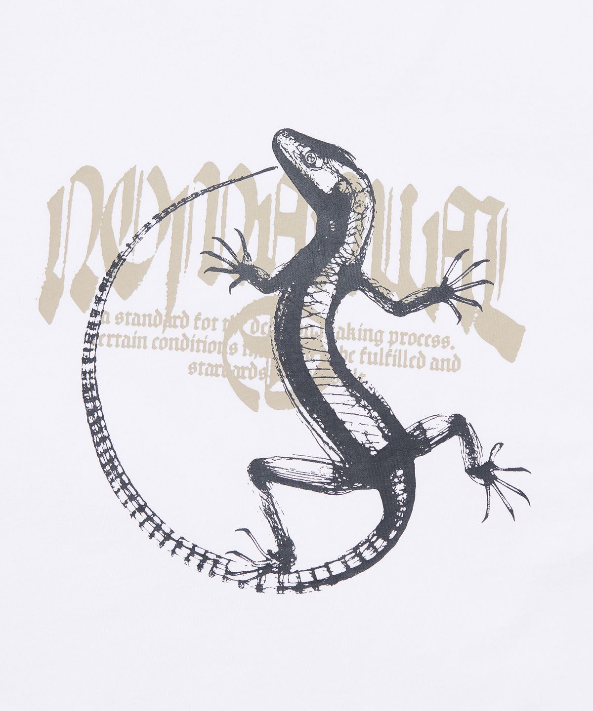 노매뉴얼(NOMANUAL) LIZARD T-SHIRT - WHITE
