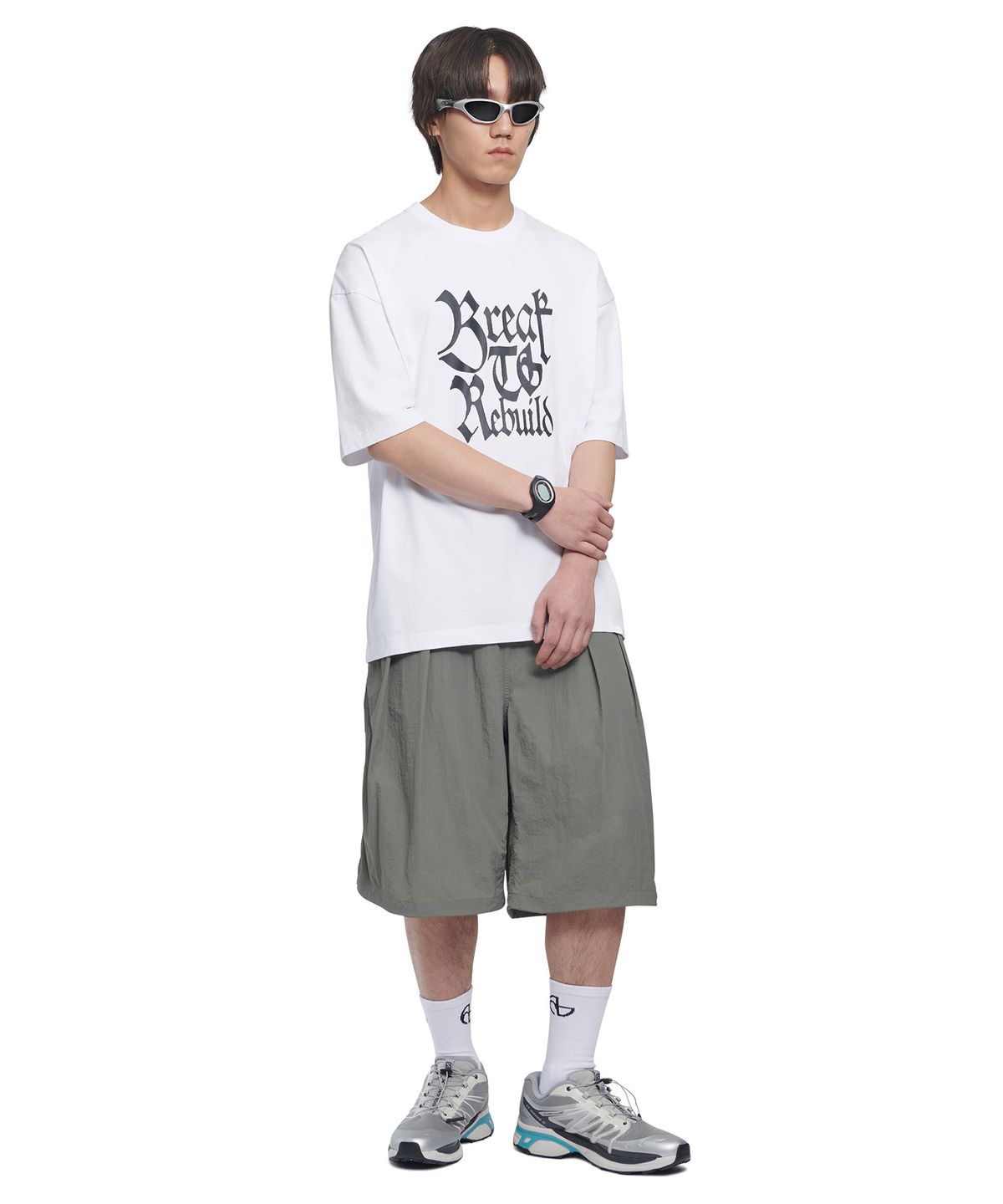 노매뉴얼(NOMANUAL) REBUILD T-SHIRT - WHITE