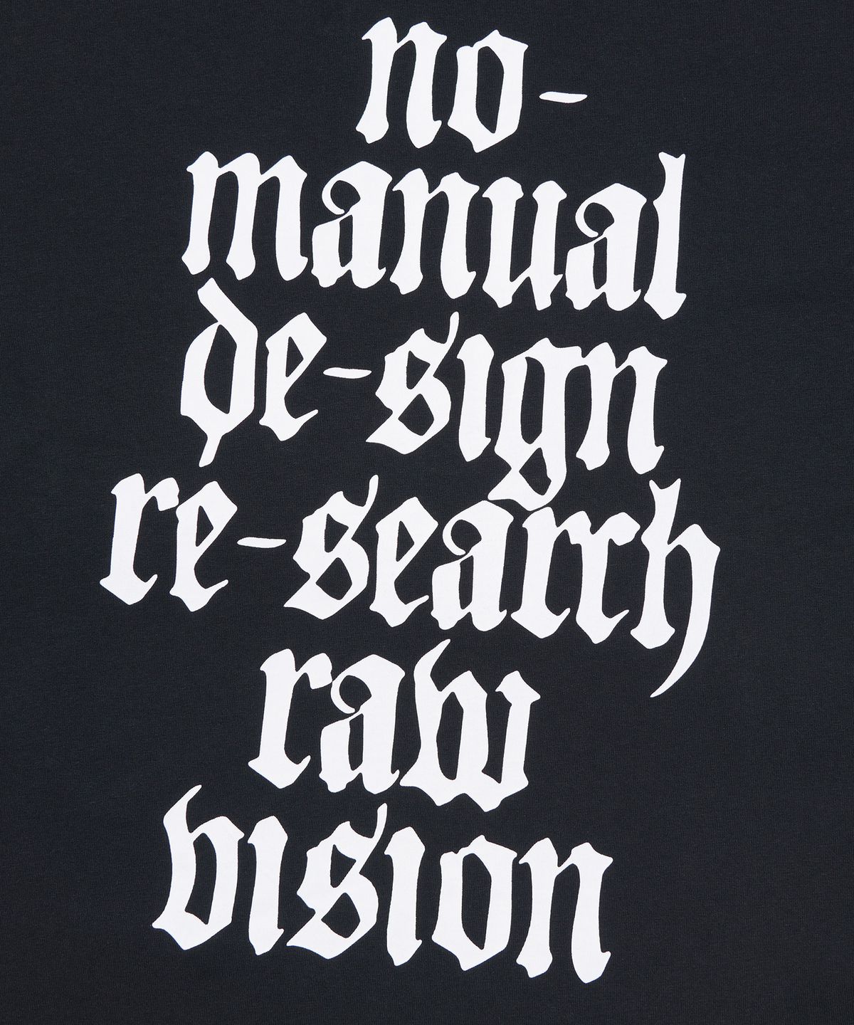 노매뉴얼(NOMANUAL) RAW VISION T-SHIRT - BLACK