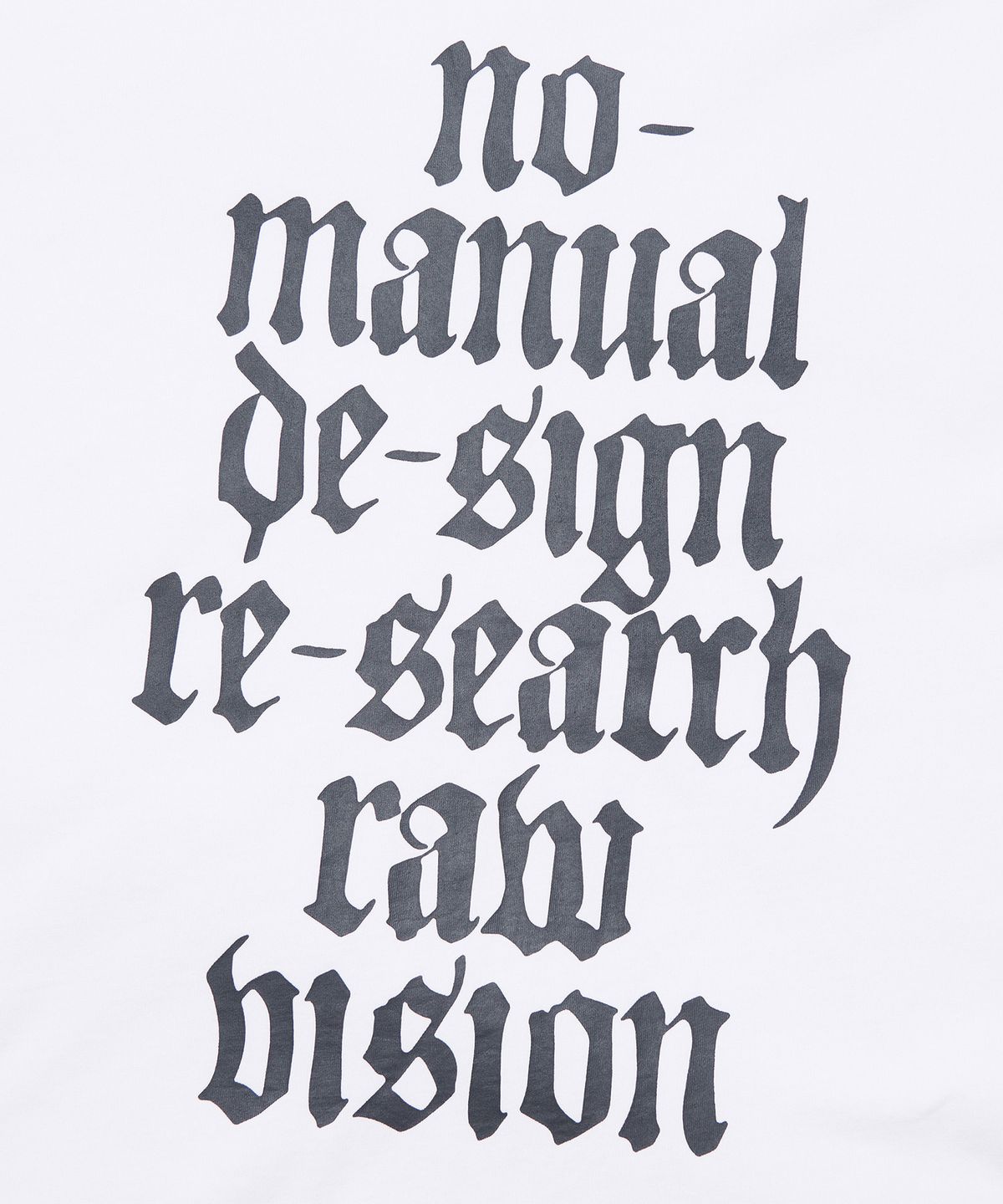 노매뉴얼(NOMANUAL) RAW VISION T-SHIRT - WHITE