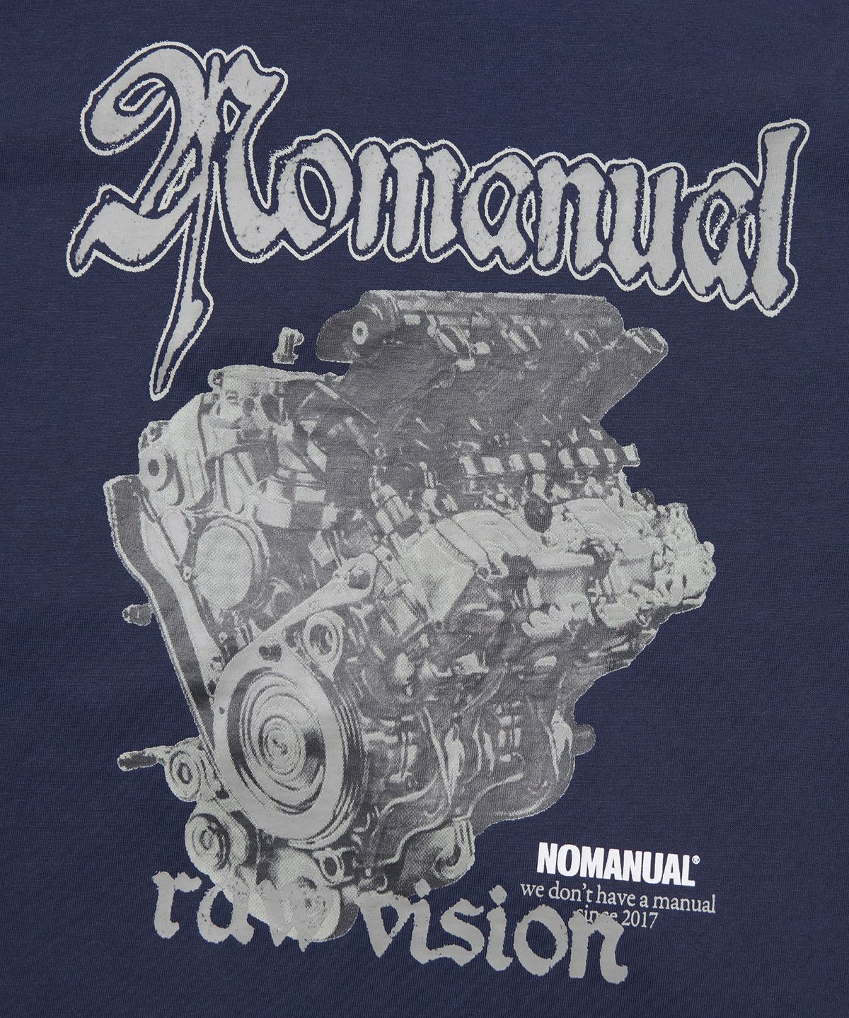 노매뉴얼(NOMANUAL) NM ENGINE T-SHIRT - DARK NAVY