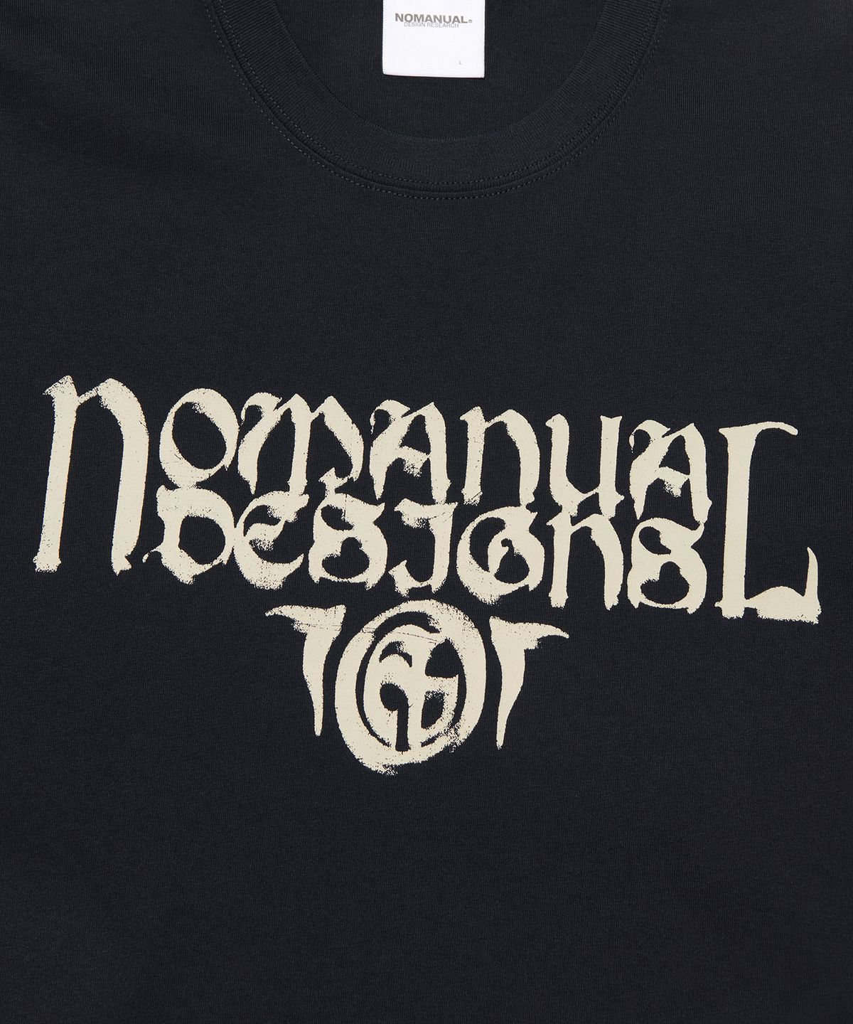 노매뉴얼(NOMANUAL) P.T T-SHIRT - BLACK