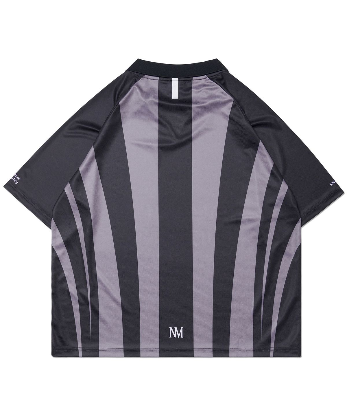 노매뉴얼(NOMANUAL) STRIPE FOOTBALL SHIRT - GRAY
