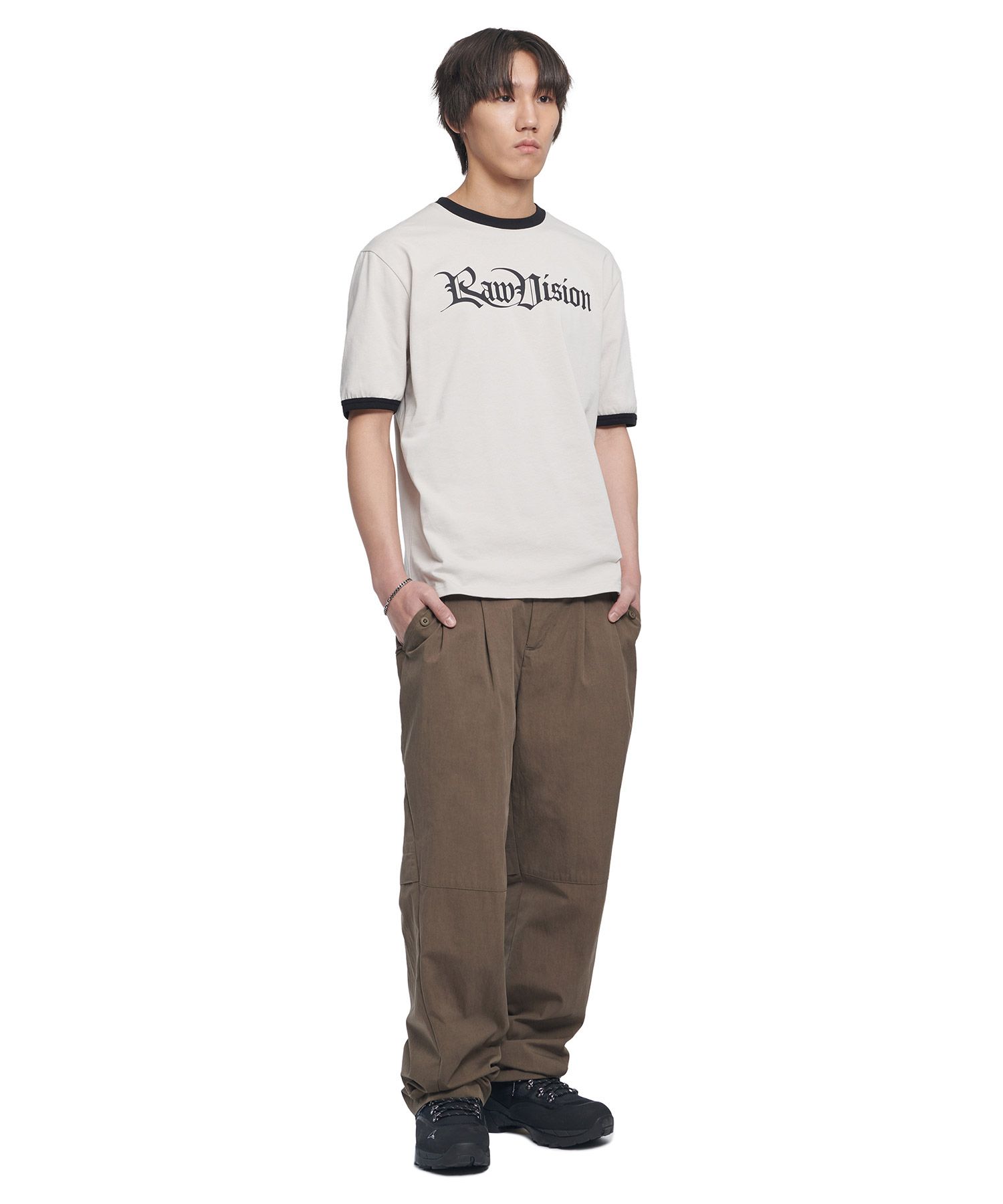 MUSINSA公式 | NOMANUAL RAW VISION RINGER T-SHIRT - IVORY