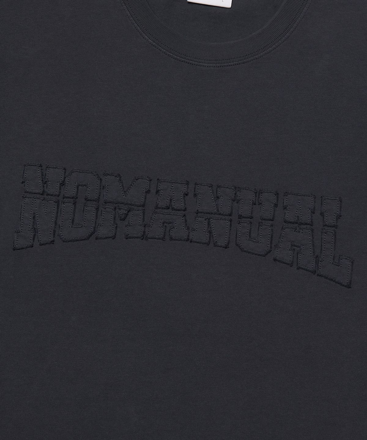 노매뉴얼(NOMANUAL) PATCH T-SHIRT - WASHED BLACK