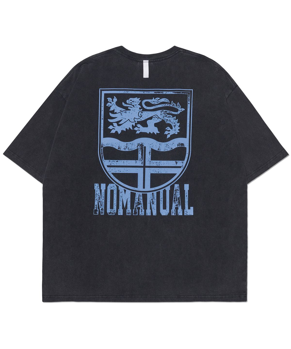 노매뉴얼(NOMANUAL) EMBLEM WASHED T-SHIRT - WASHED BLACK