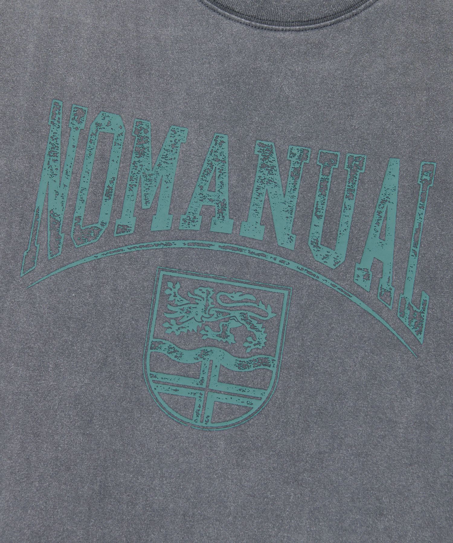 【NOMANUAL】 EMBLEM WASHED T-SHIRT ♥4Colors MUSINSA | NOMANUAL EMBLEM WASHED T-SHIRT - WASHED GRAY