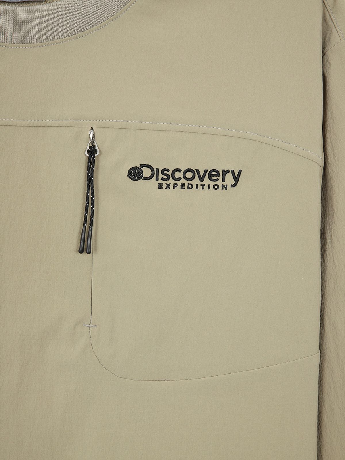 디스커버리 키즈(DISCOVERY KIDS) 키즈 프레시벤트 우븐 트레이닝 가슴포켓 맨투맨 (D/BEIGE)
