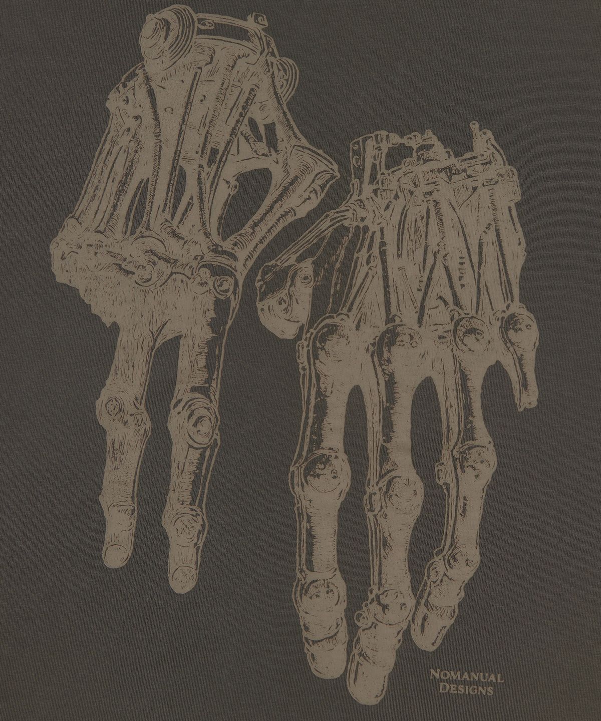 노매뉴얼(NOMANUAL) ROBOTIC HAND NM T-SHIRT - DEEP KHAKI