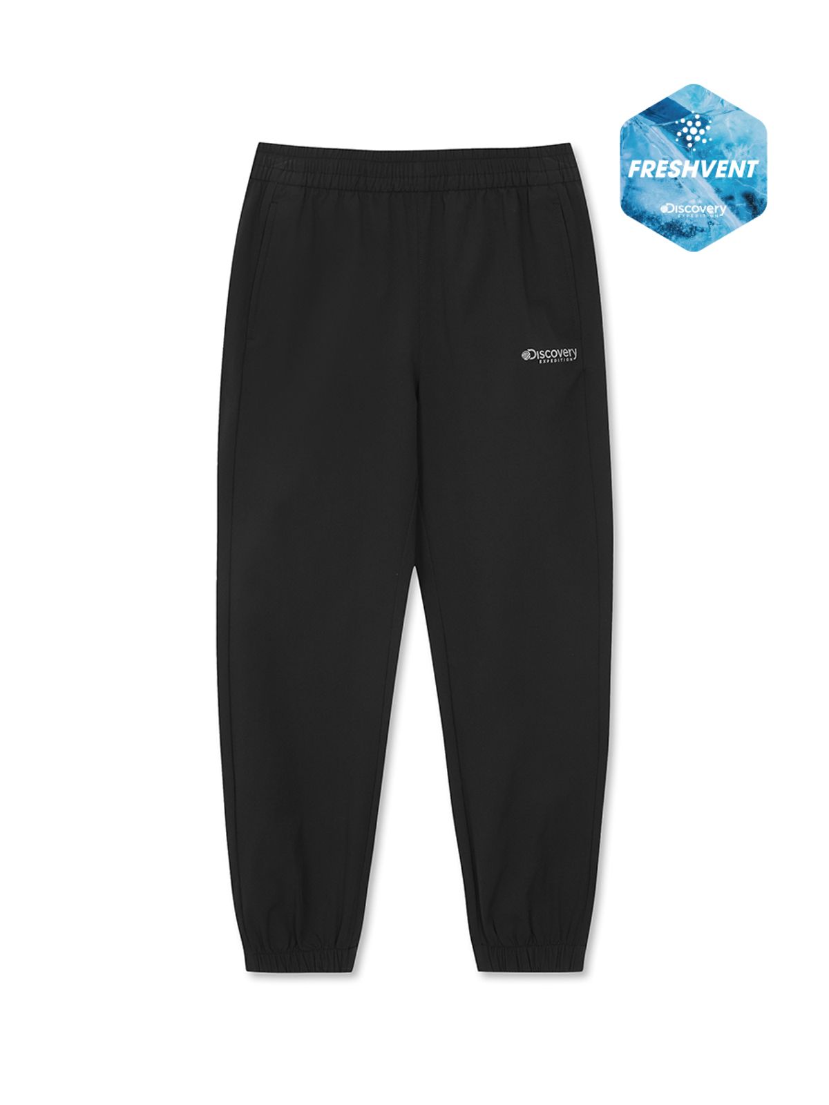 디스커버리 키즈(DISCOVERY KIDS) 여아 프레시벤트 우븐 트레이닝 조거팬츠 (BLACK)