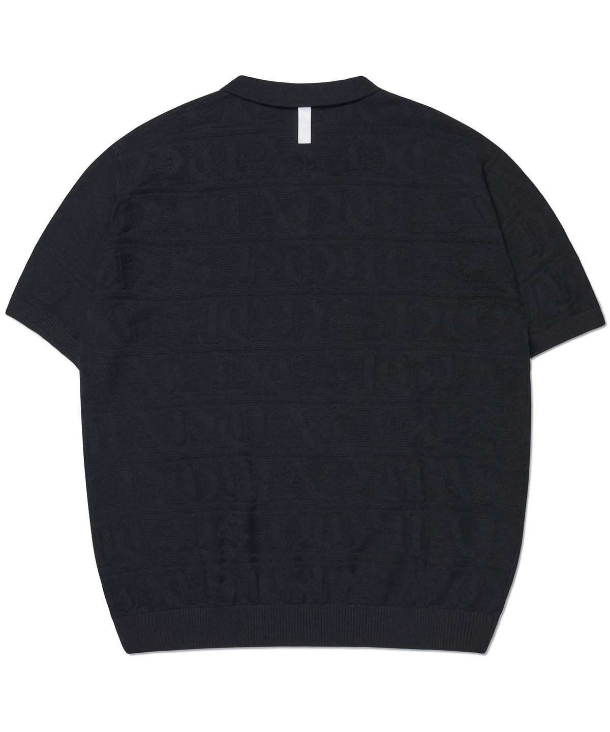 노매뉴얼(NOMANUAL) JACQUARD POLO SHIRT - BLACK