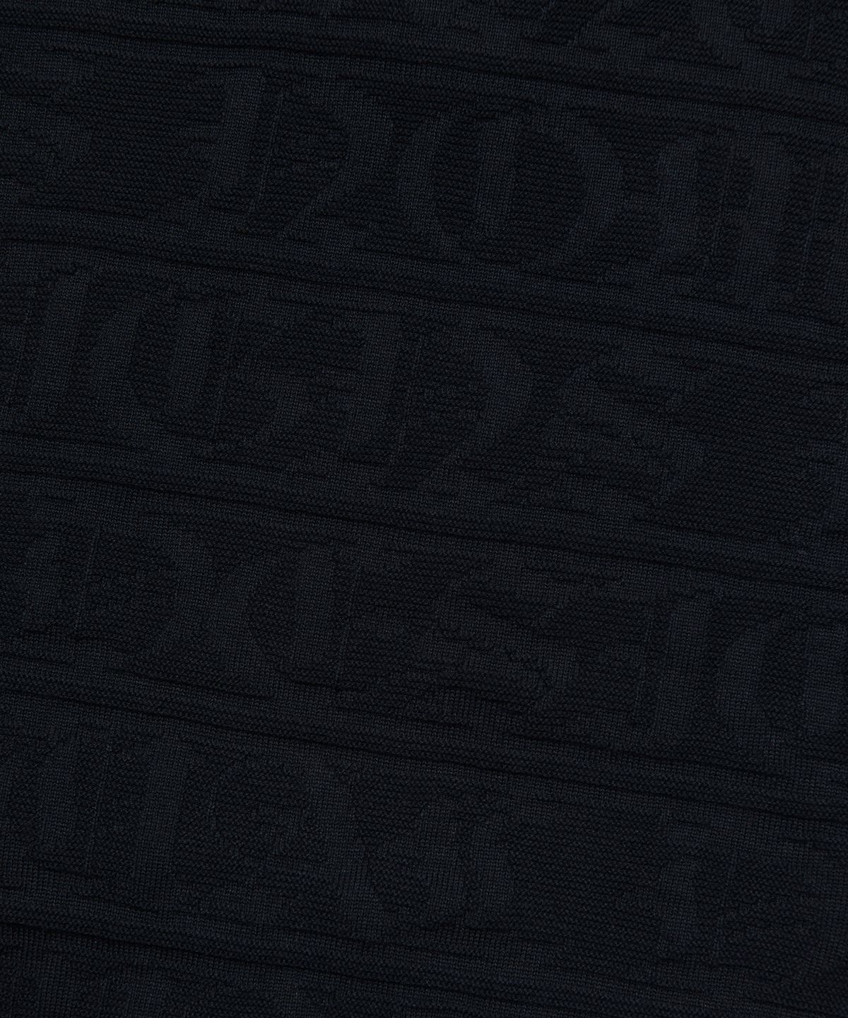 노매뉴얼(NOMANUAL) JACQUARD POLO SHIRT - BLACK