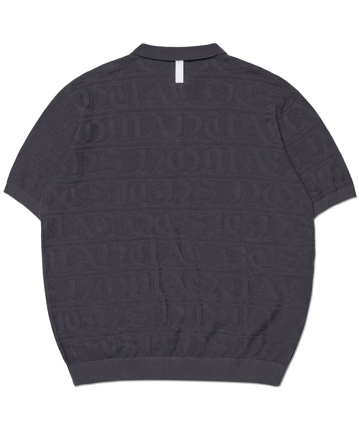 노매뉴얼(NOMANUAL) JACQUARD POLO SHIRT - CHARCOAL