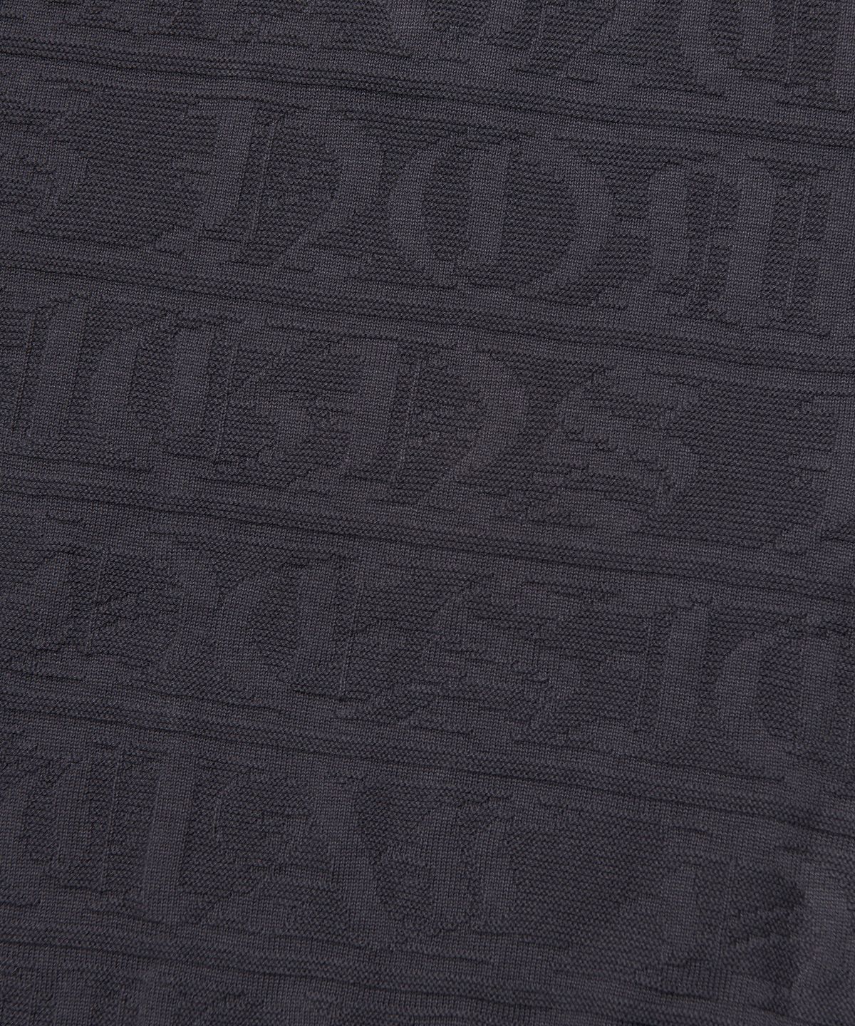 노매뉴얼(NOMANUAL) JACQUARD POLO SHIRT - CHARCOAL