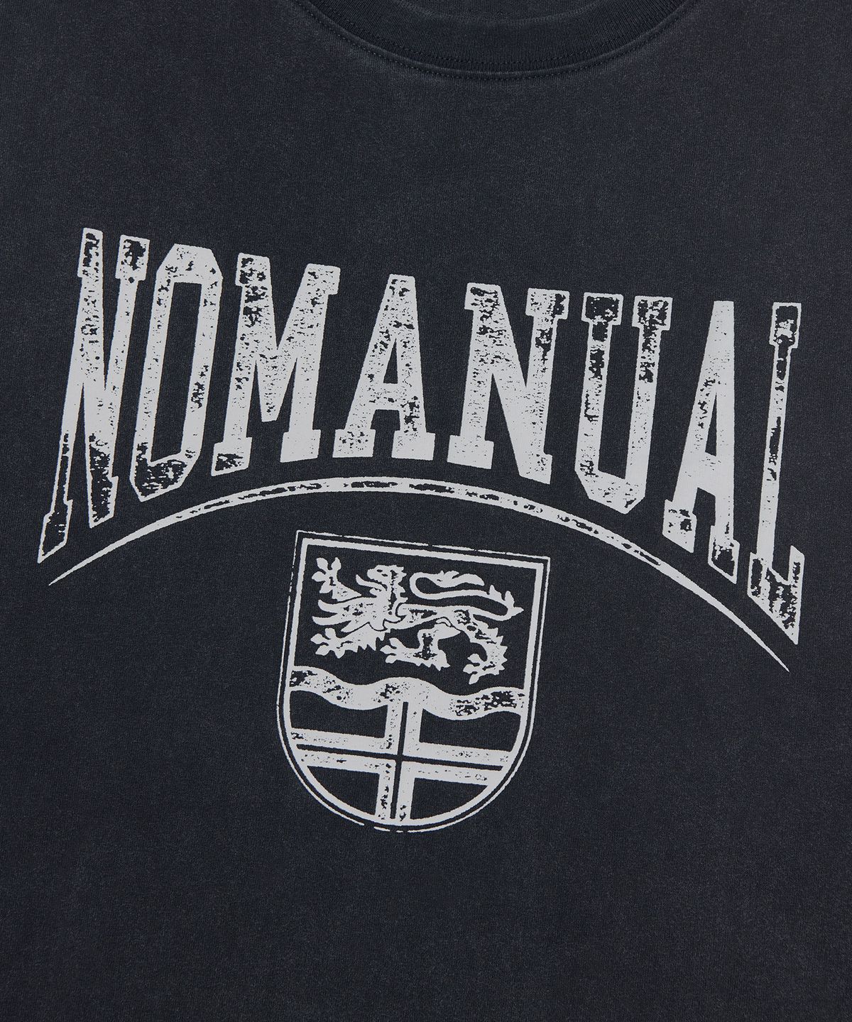 노매뉴얼(NOMANUAL) EMBLEM WASHED SLEEVELESS TEE - WASHED BLACK