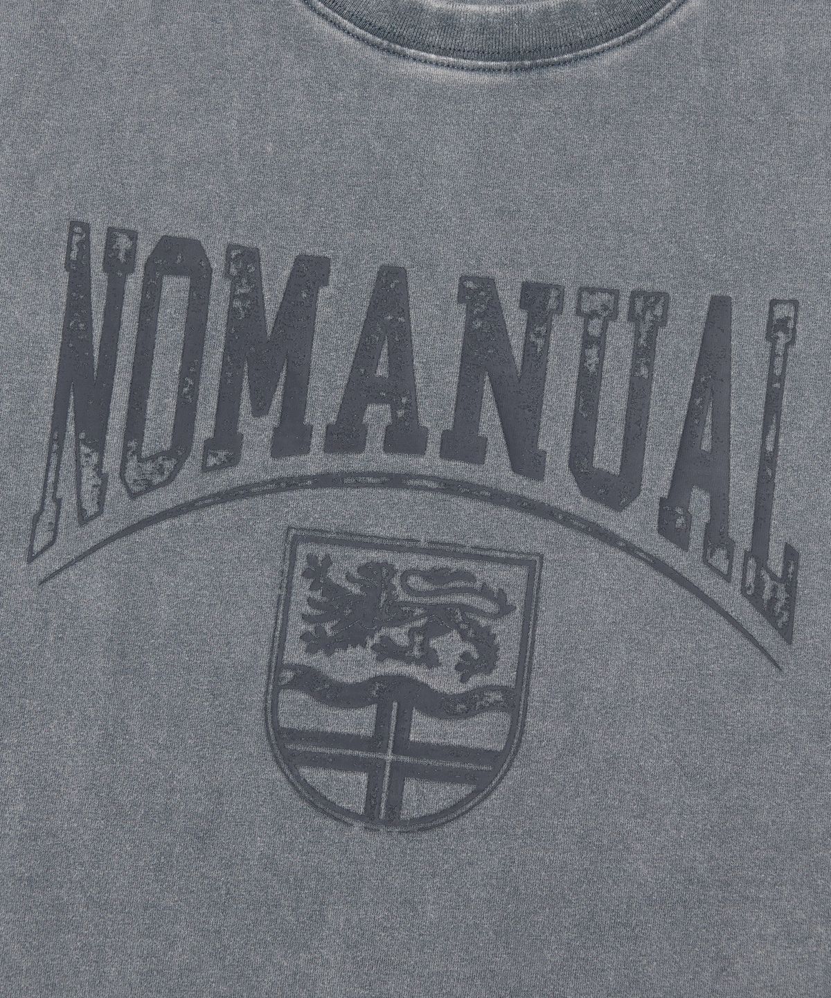 노매뉴얼(NOMANUAL) EMBLEM WASHED SLEEVELESS TEE - WASHED GRAY