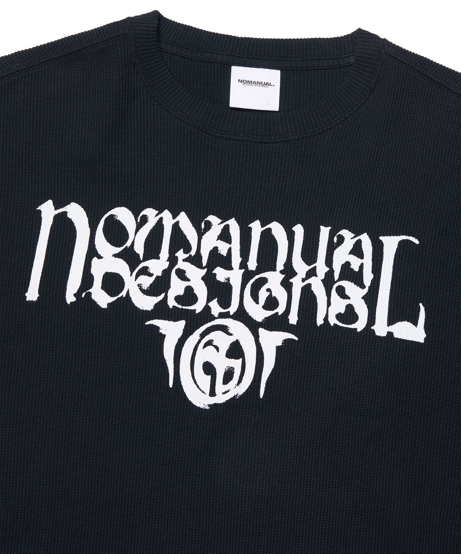 【NOMANUAL】P.T WAFFLE LONG SLEEVE TEE★韓国人気★ 追跡付 MUSINSA公式 | NOMANUAL P.T WAFFLE LONG SLEEVE TEE - BLACK