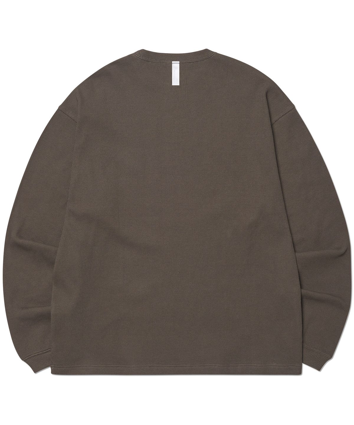 노매뉴얼(NOMANUAL) P.T WAFFLE LONG SLEEVE TEE - KHAKI GRAY