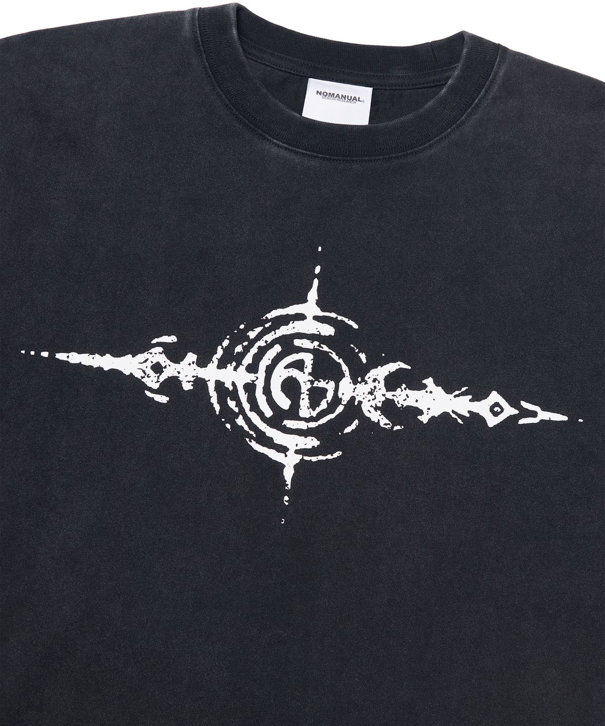 노매뉴얼(NOMANUAL) S.G WASHED LONG SLEEVE TEE - WASHED BLACK