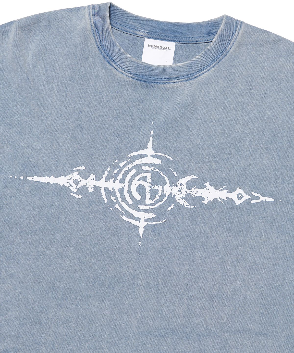 노매뉴얼(NOMANUAL) S.G WASHED LONG SLEEVE TEE - WASHED BLUE