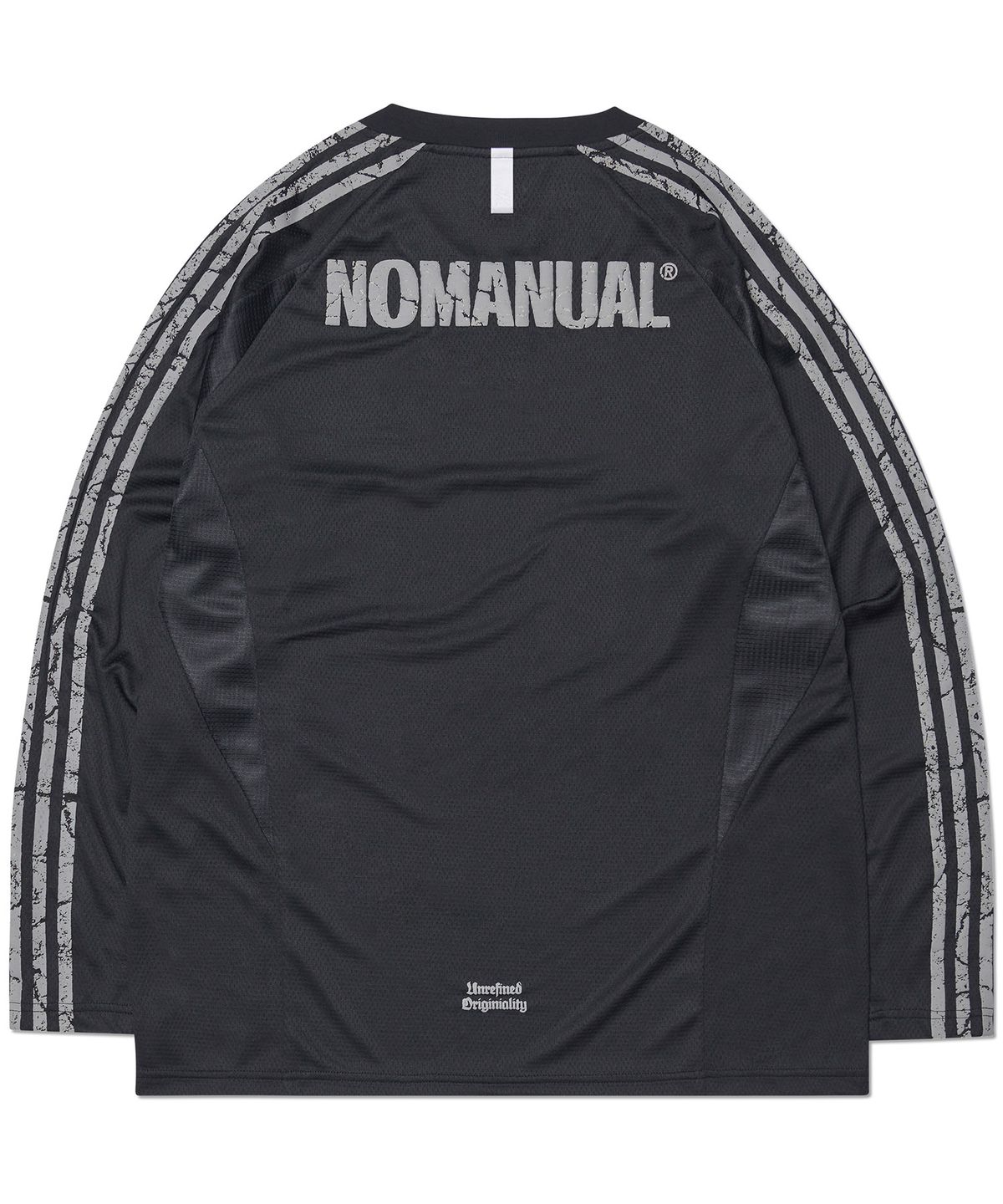 노매뉴얼(NOMANUAL) CRACKED LINE LONG SLEEVE UNIFORM - BLACK