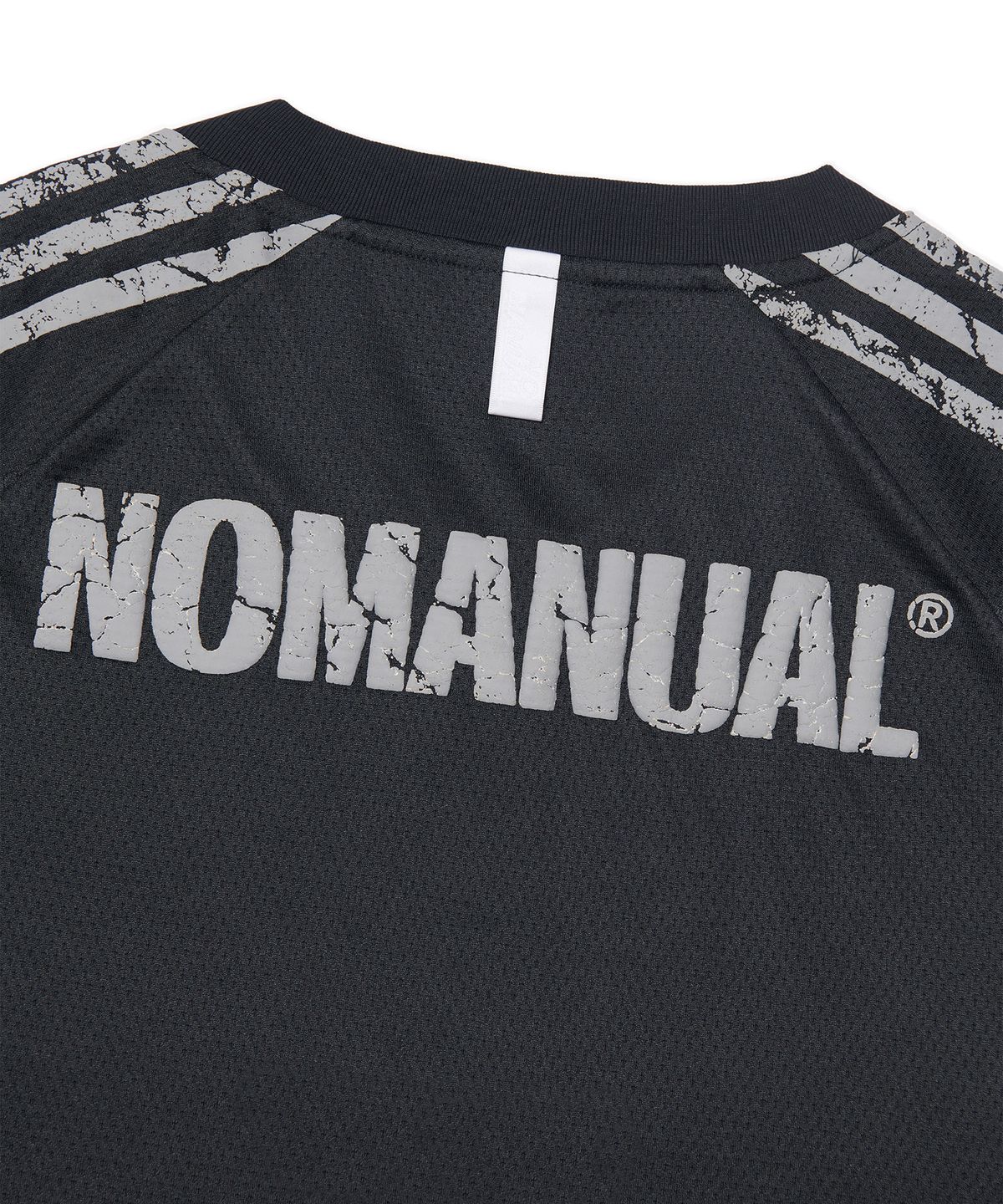 노매뉴얼(NOMANUAL) CRACKED LINE LONG SLEEVE UNIFORM - BLACK