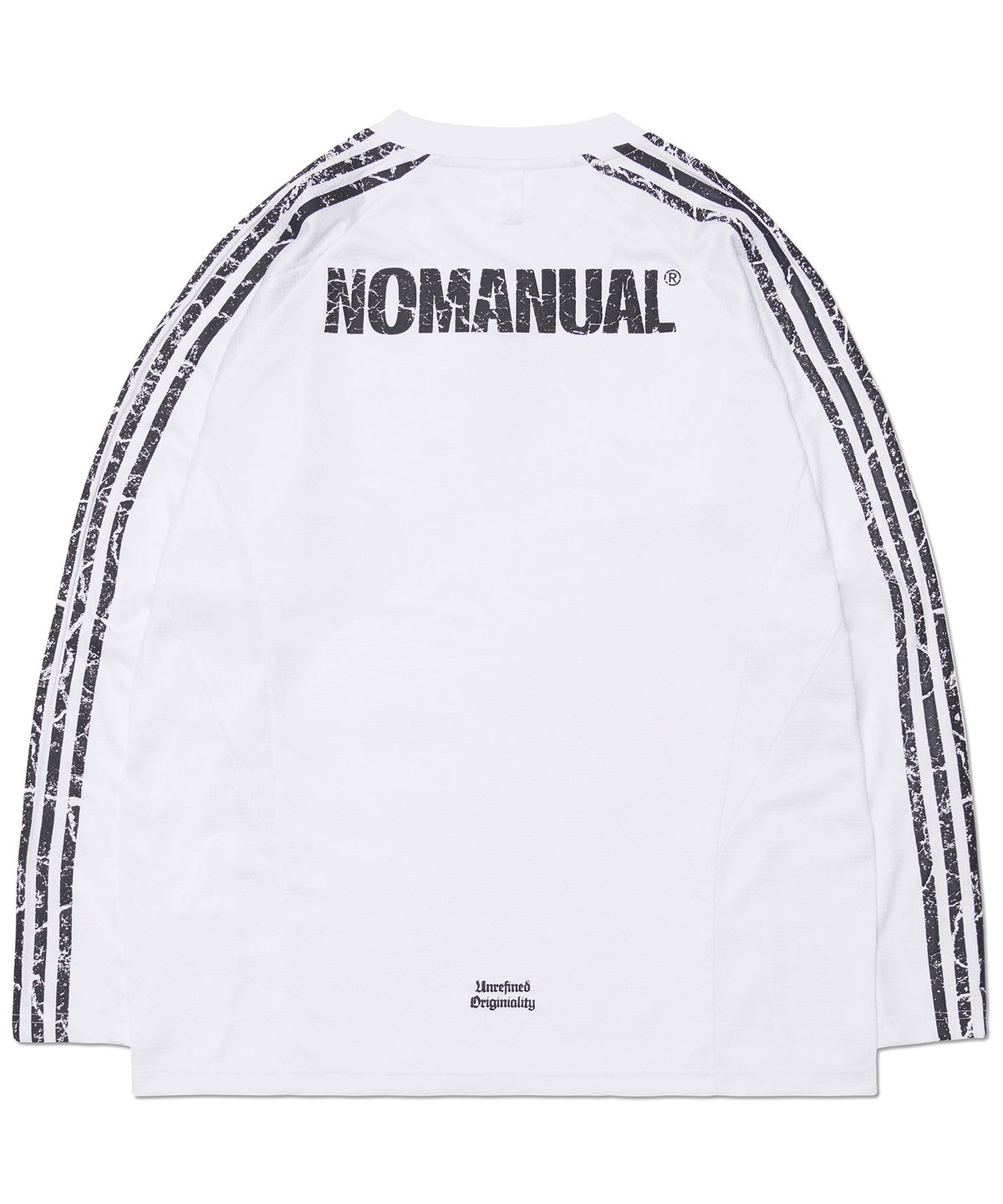 노매뉴얼(NOMANUAL) CRACKED LINE LONG SLEEVE UNIFORM - WHITE