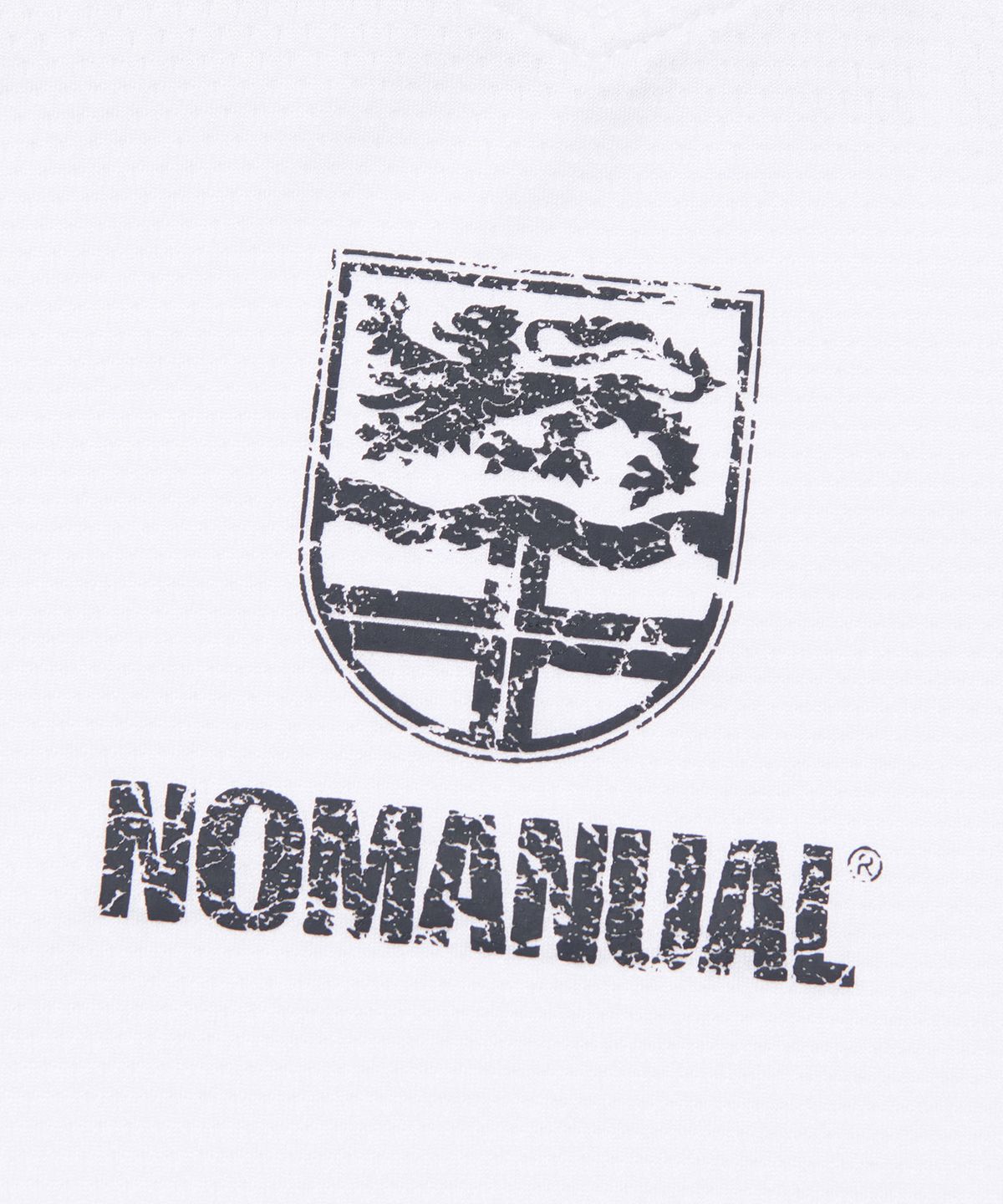 노매뉴얼(NOMANUAL) CRACKED LINE LONG SLEEVE UNIFORM - WHITE